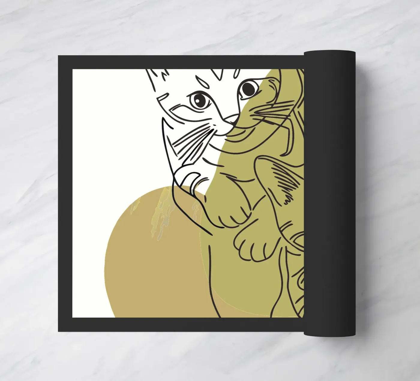 Two Kittens doormat by RELAXING TOUCH