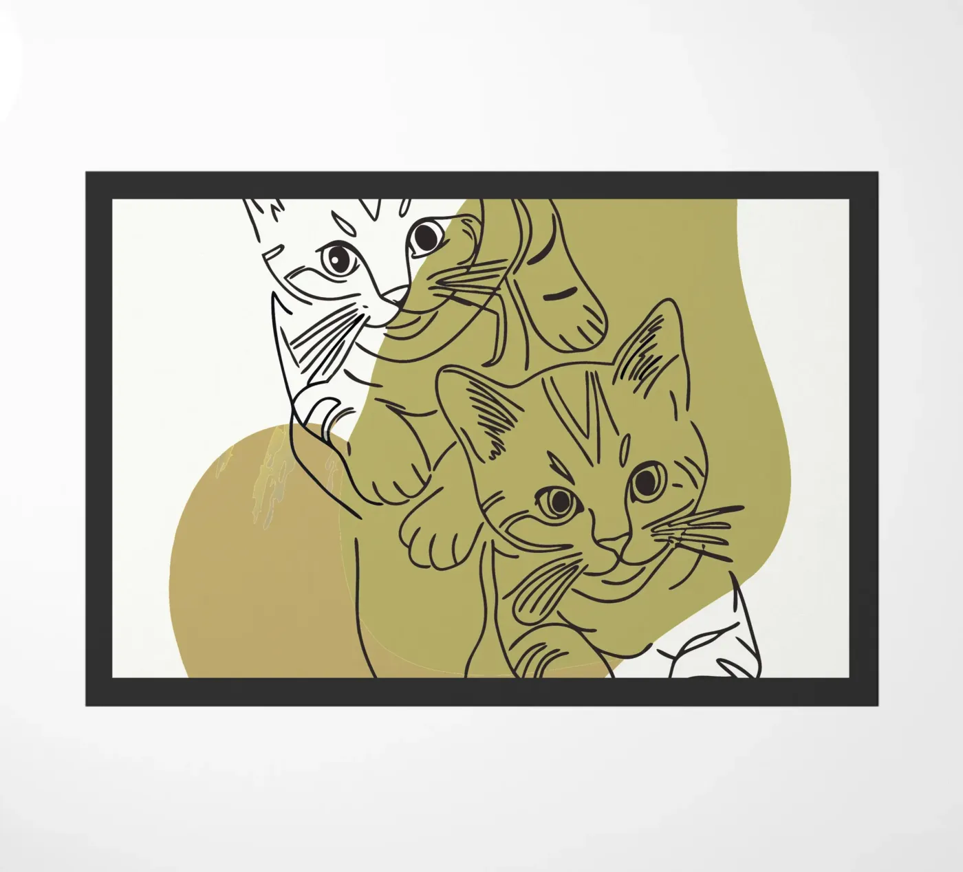Two Kittens doormat by RELAXING TOUCH