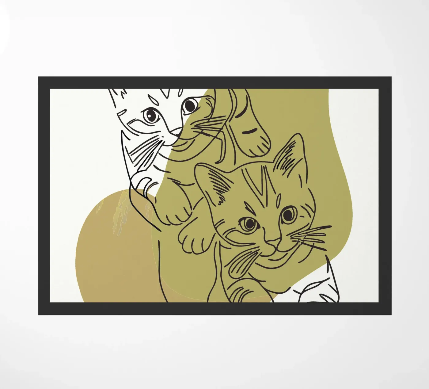 Two Kittens doormat by RELAXING TOUCH