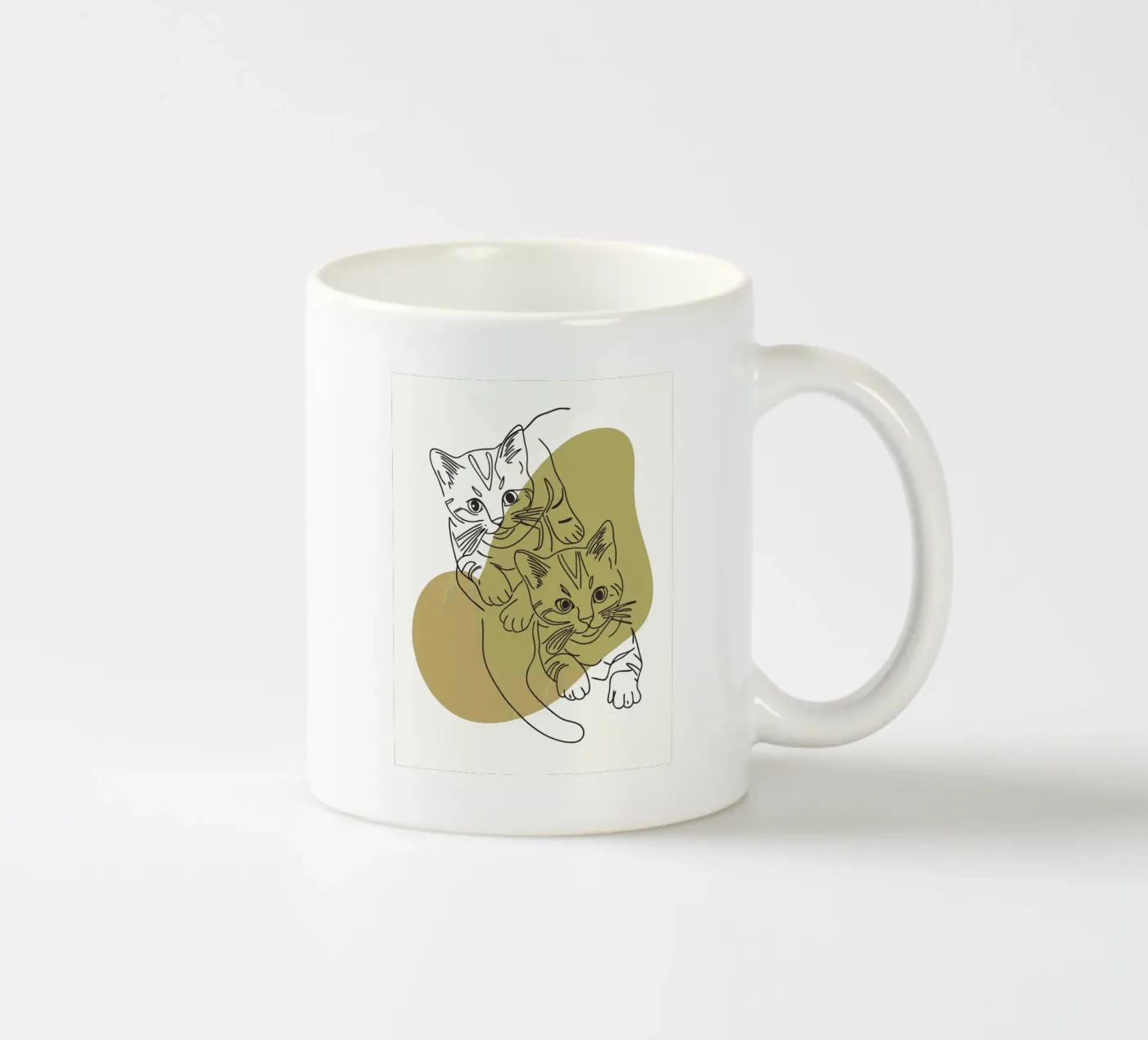 Two Kittens ceramic mug by RELAXING TOUCH