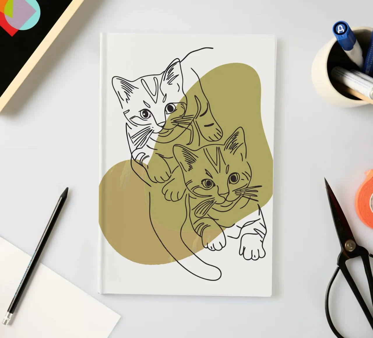 Two Kittens notebook by RELAXING TOUCH