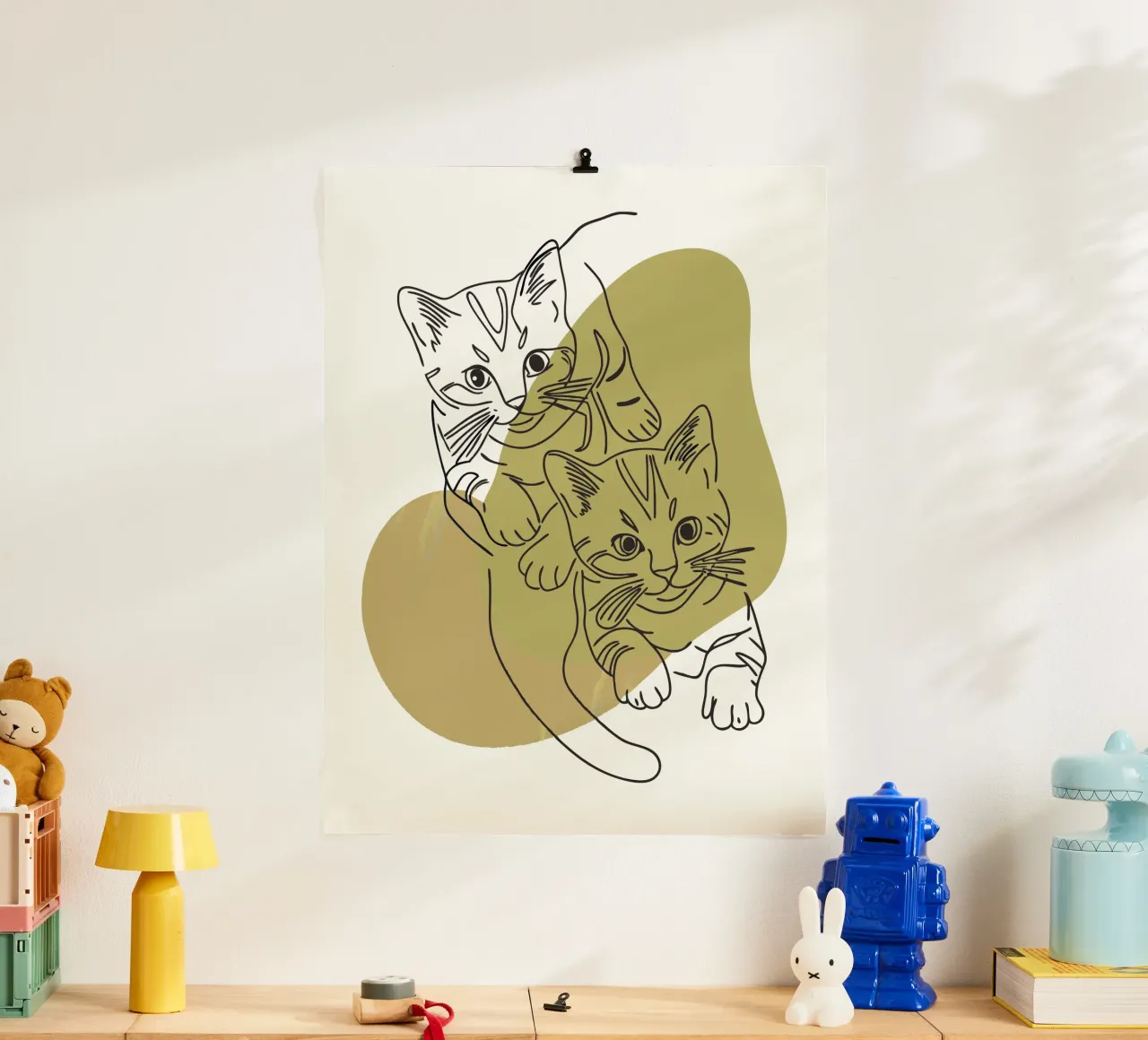 Two Kittens poster by RELAXING TOUCH