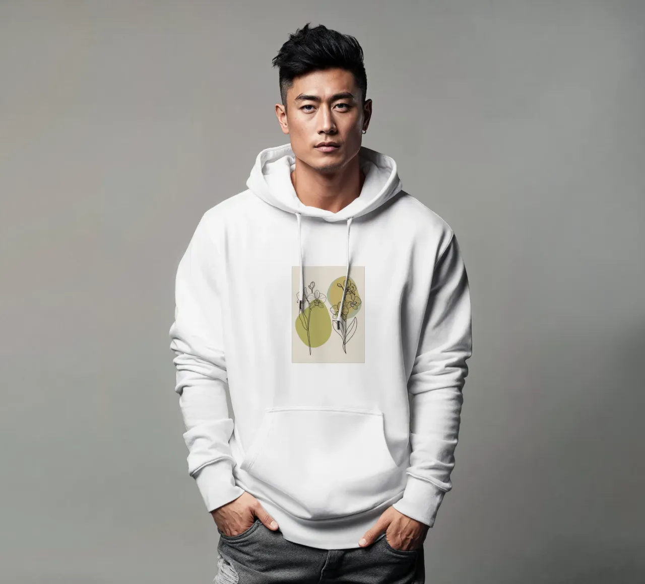 Due fiori di orchidea felpa con cappuccio da RELAXING TOUCH