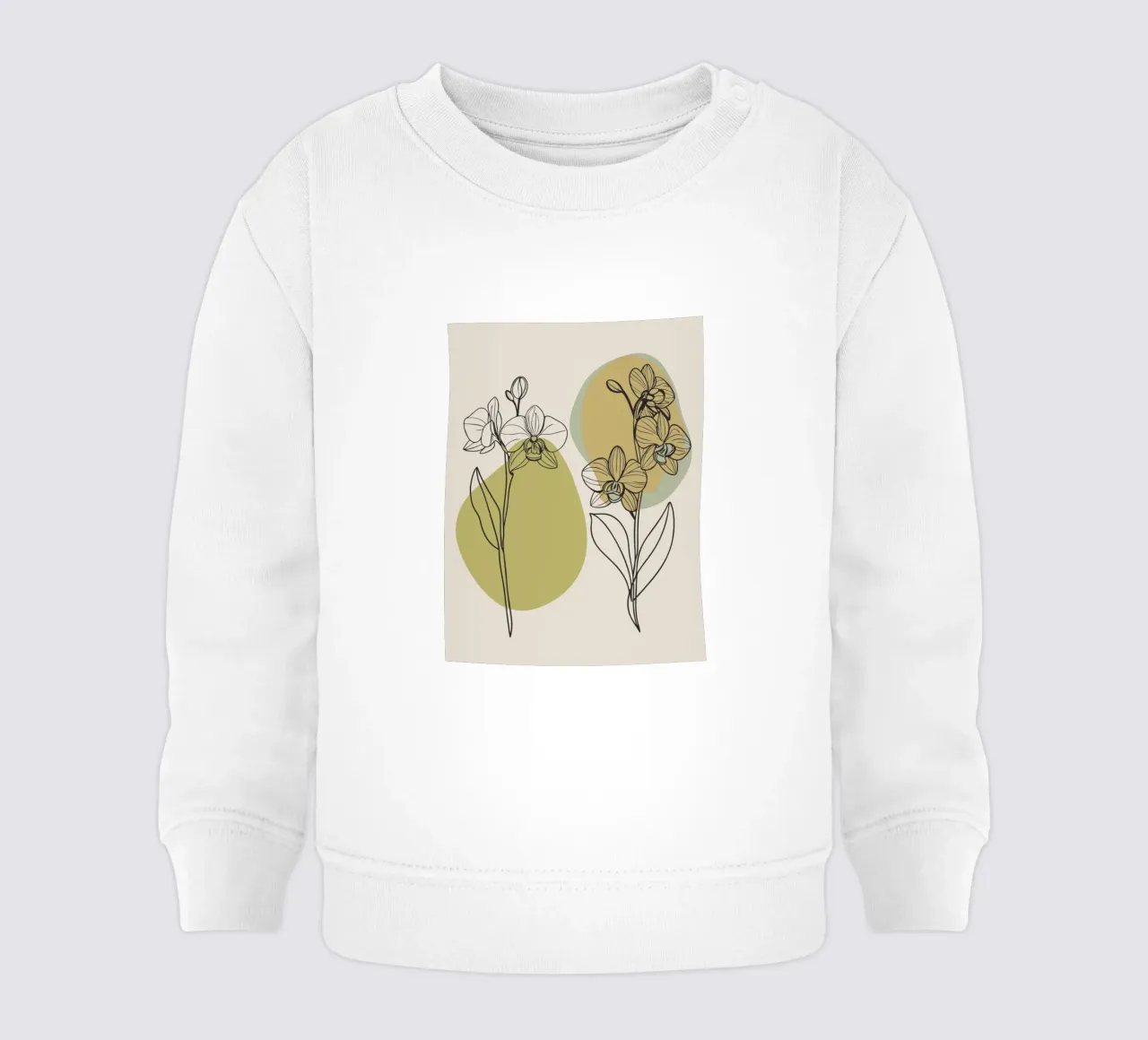 Due fiori di orchidea felpa neonato da RELAXING TOUCH