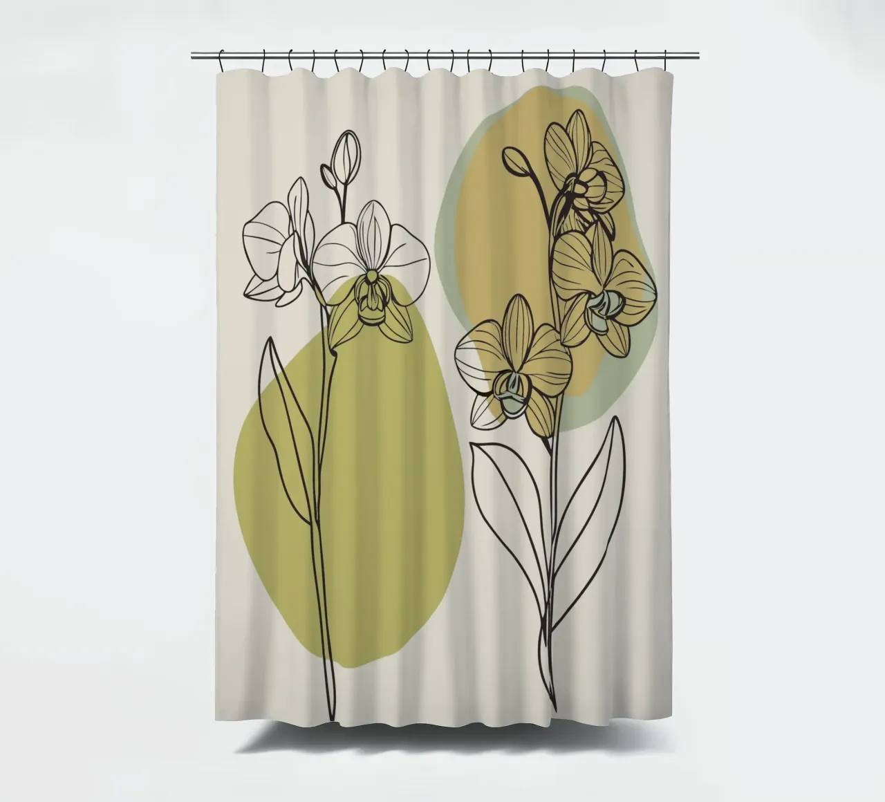 Due fiori di orchidea tenda da doccia da RELAXING TOUCH