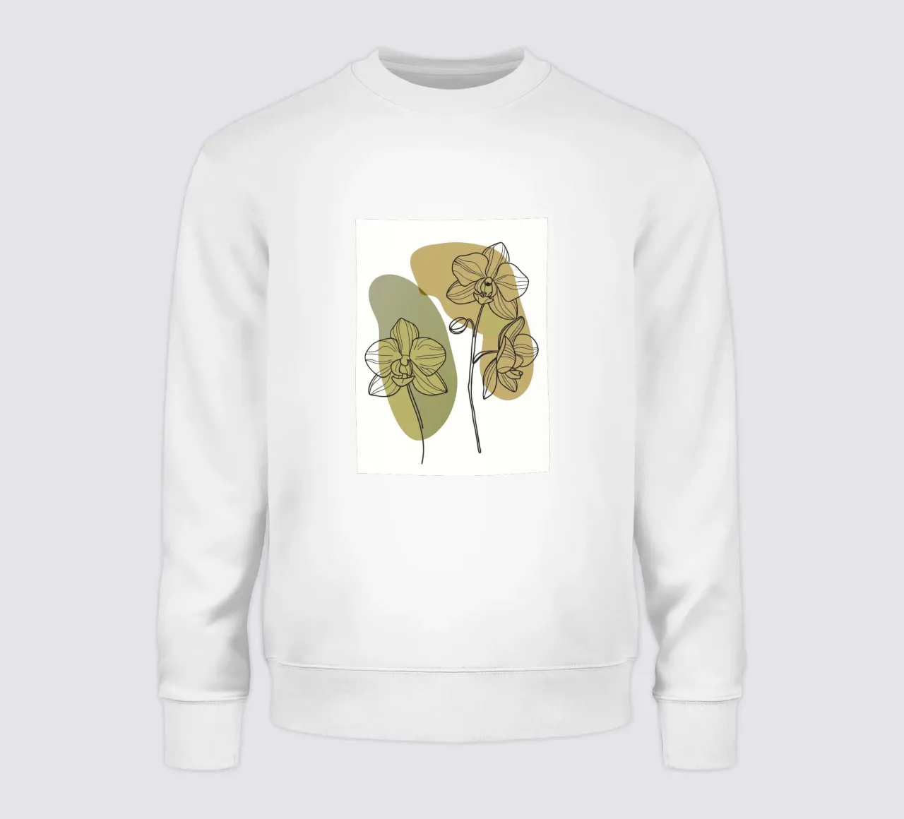 Two Orchid Flowers sweatshirt by RELAXING TOUCH