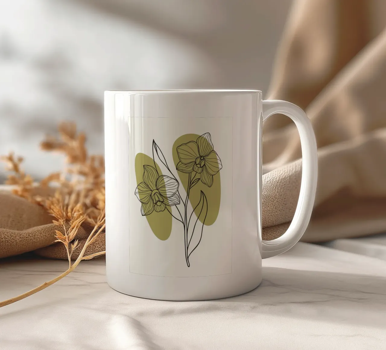 Fiore di orchidea tazza in ceramica da RELAXING TOUCH