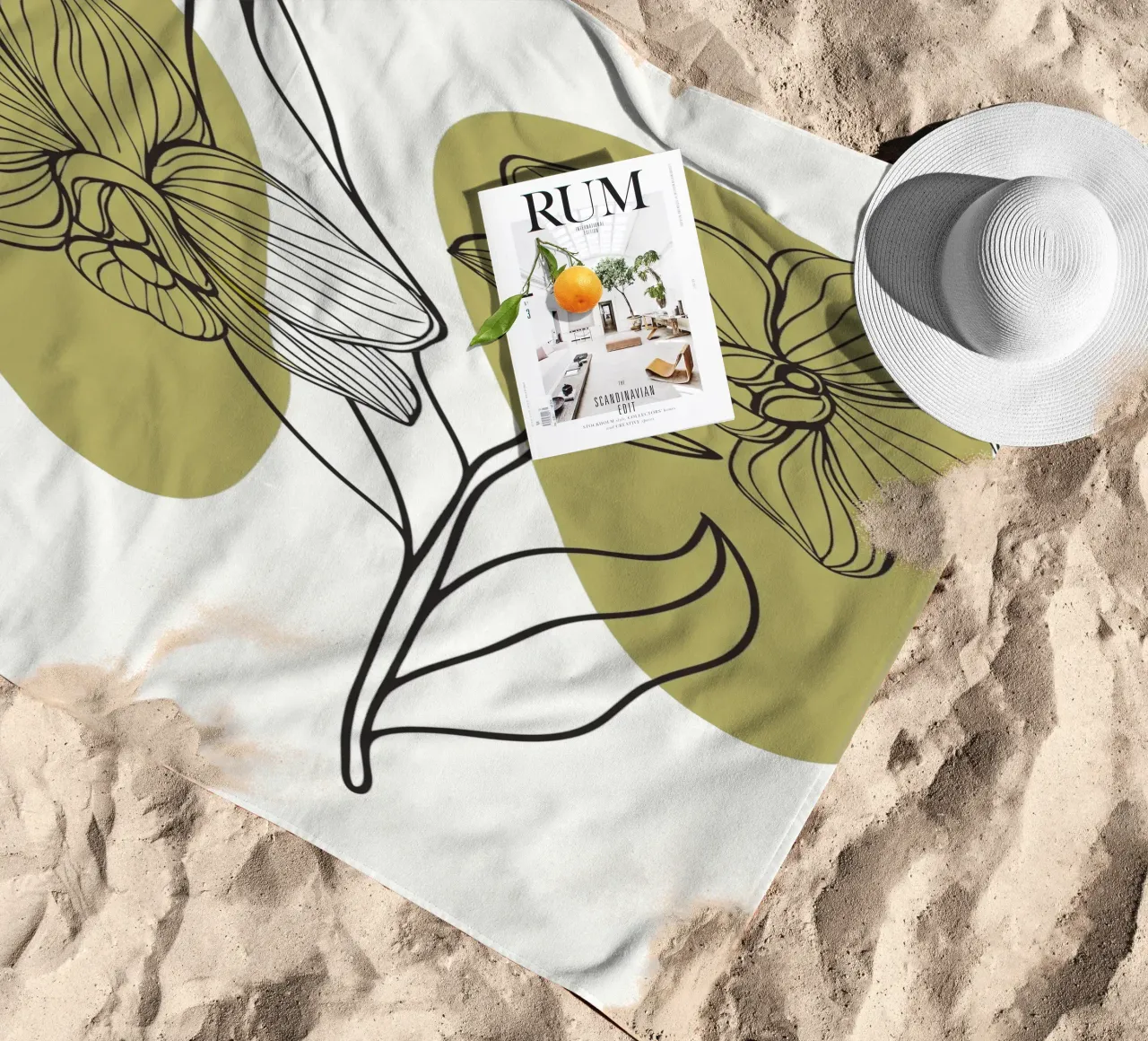 Fiore di orchidea telo mare da RELAXING TOUCH