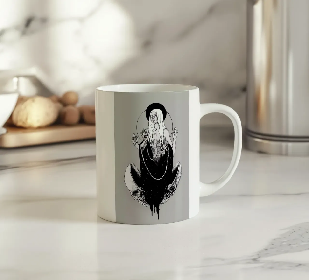 Goddess tazza in ceramica da Alejandra Sáenz