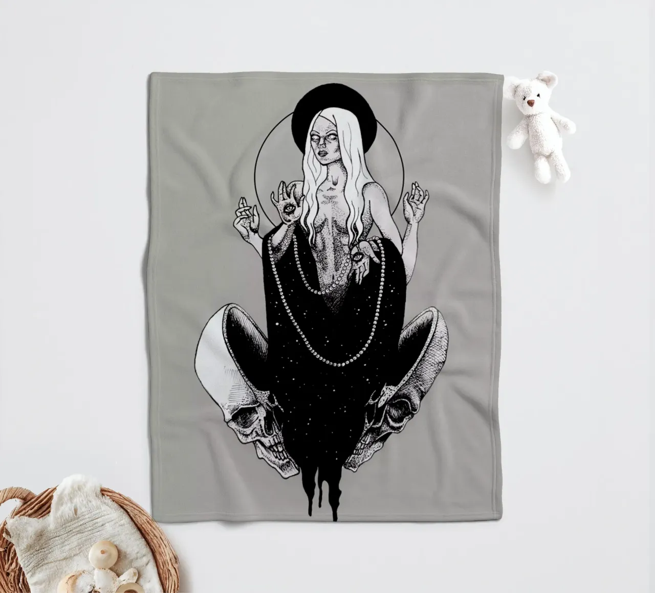 Goddess Fleecedecke von Alejandra Sáenz