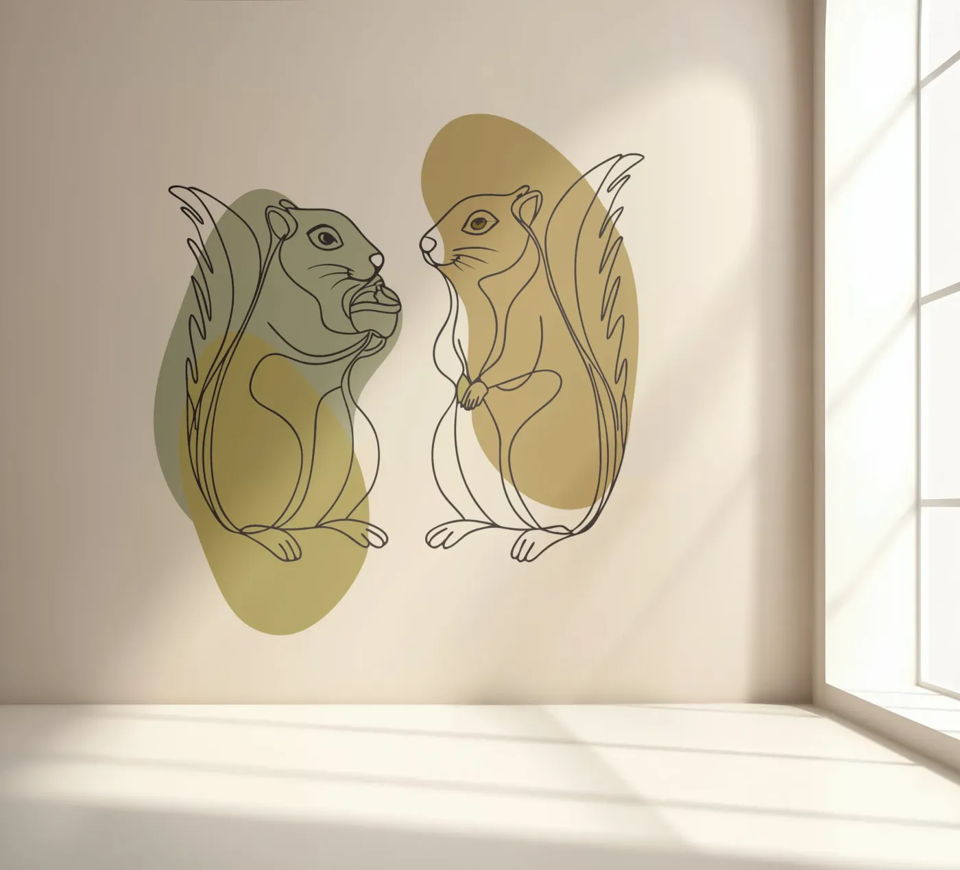 Twee eekhoorns fotobehang van RELAXING TOUCH