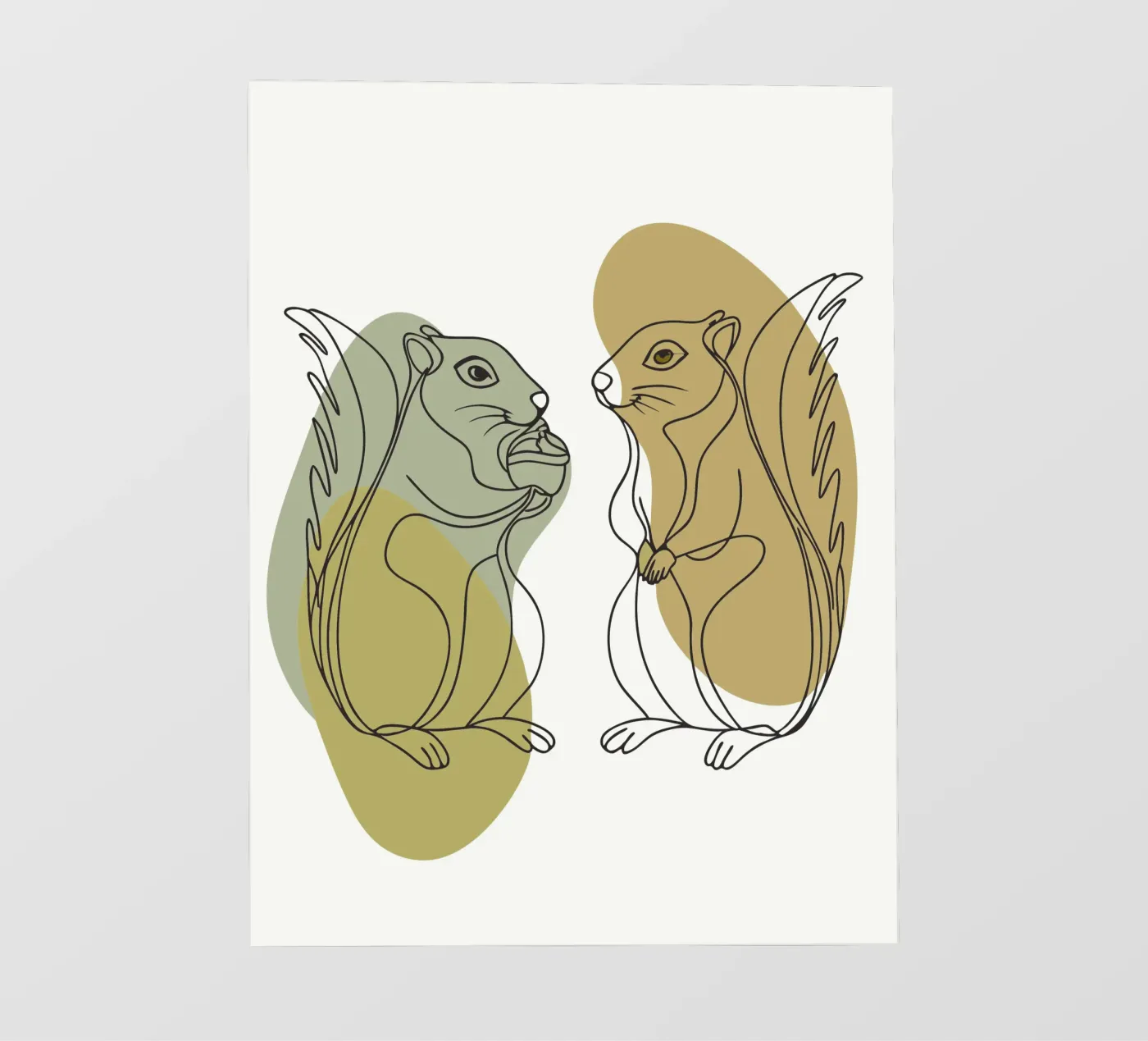 Twee eekhoorns fotobehang van RELAXING TOUCH