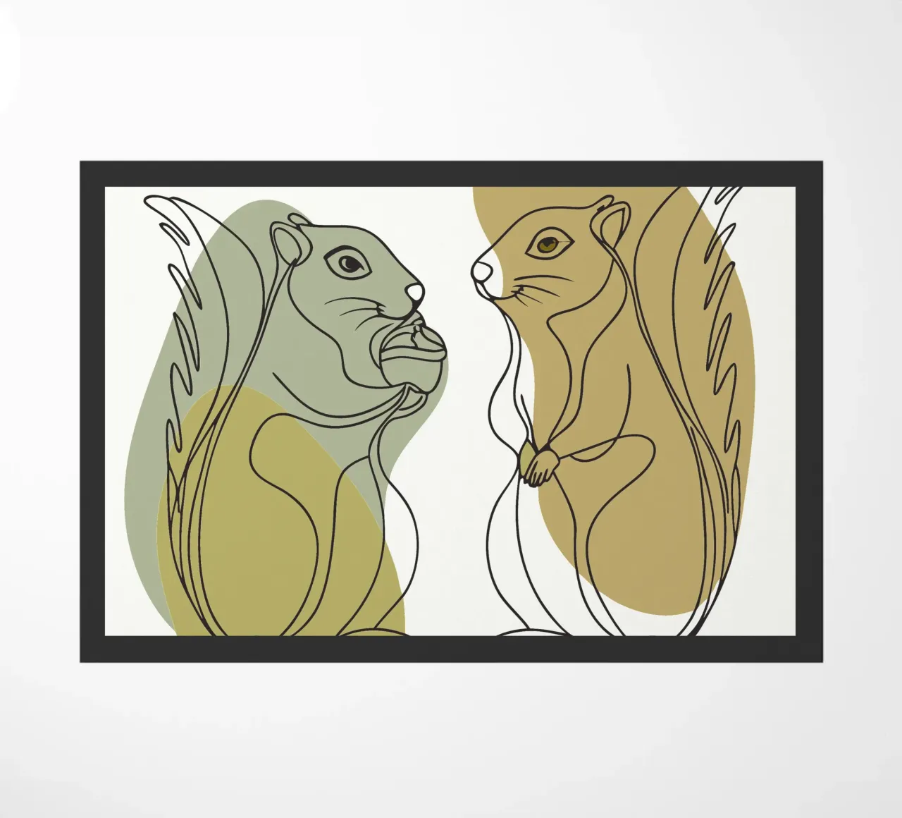 Two Squirrels doormat by RELAXING TOUCH