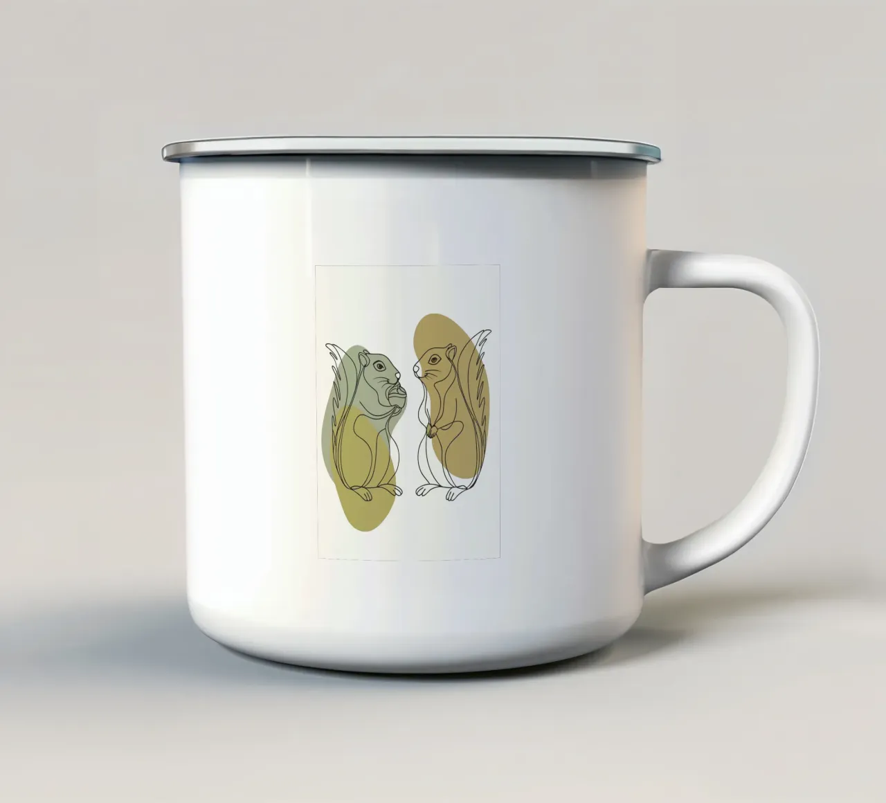 Due scoiattoli tazza in smalto da RELAXING TOUCH