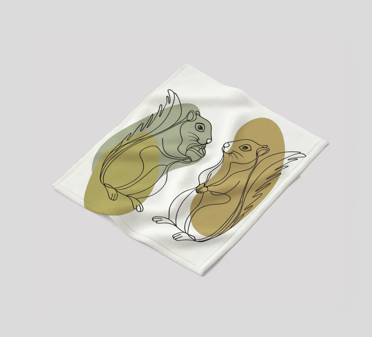 Twee eekhoorns fleecedeken van RELAXING TOUCH