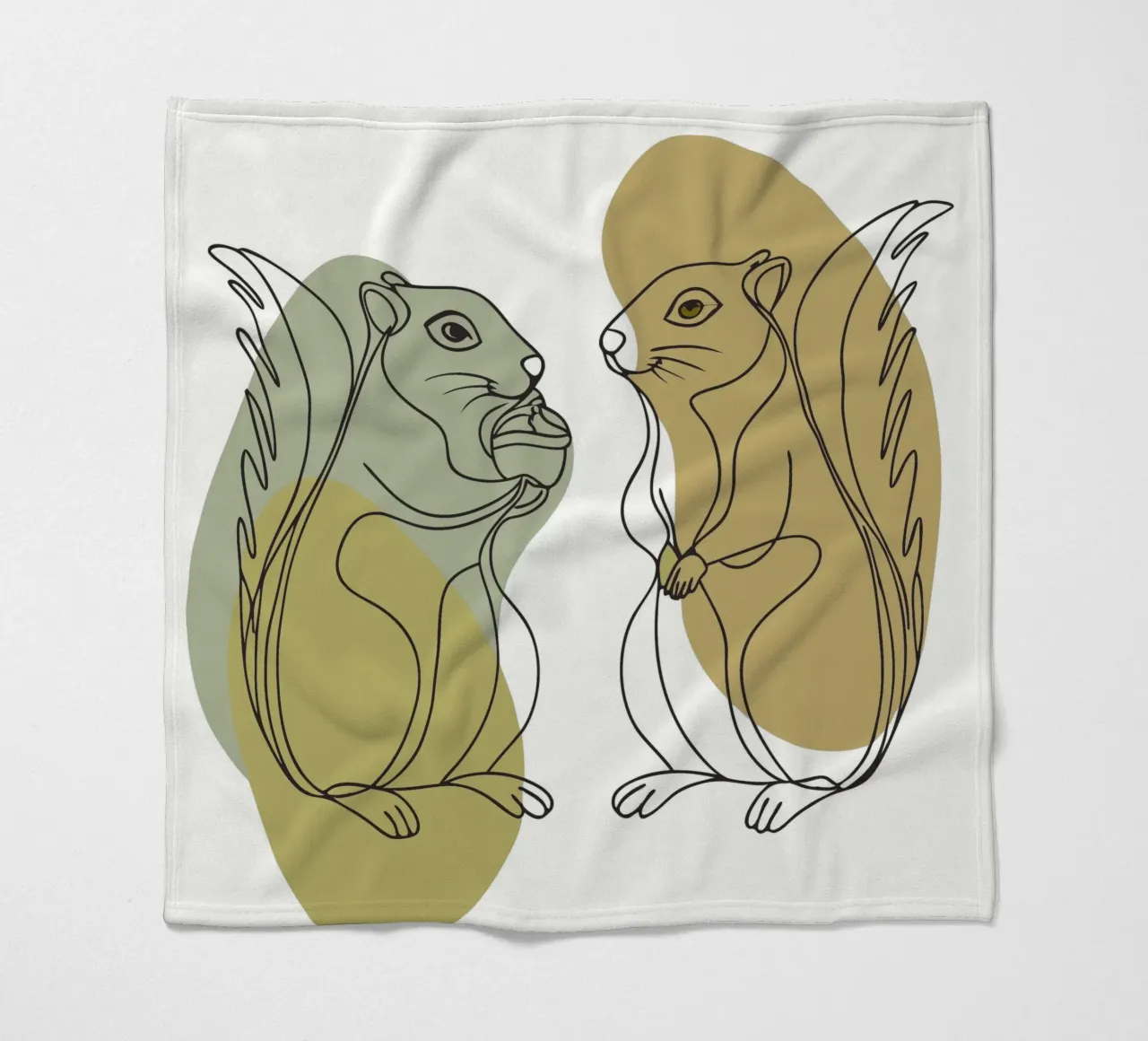 Twee eekhoorns fleecedeken van RELAXING TOUCH