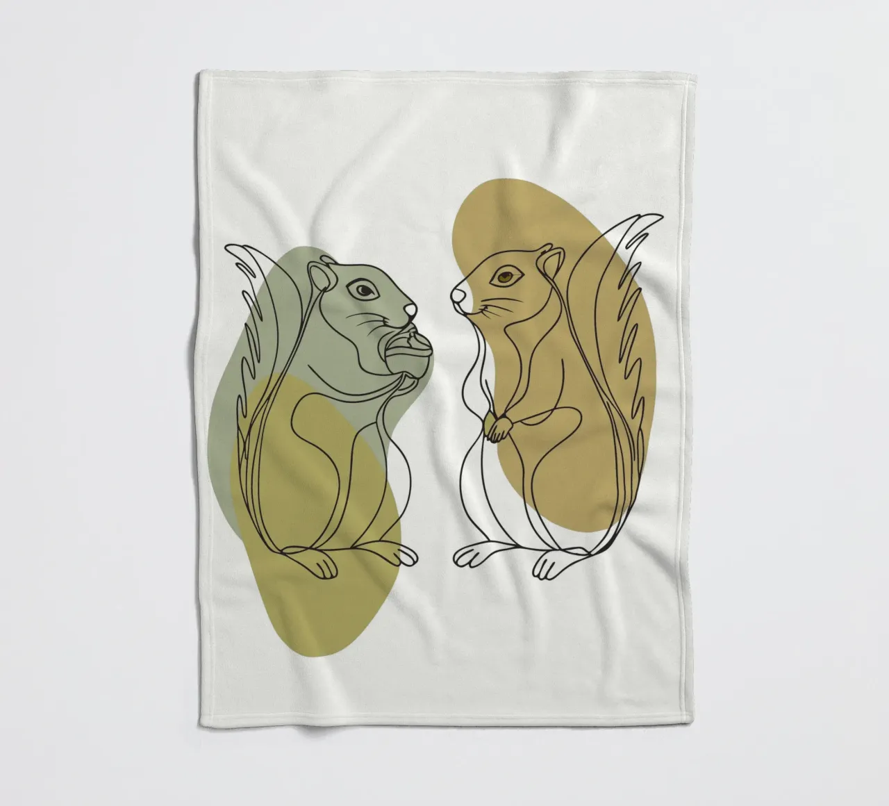 Twee eekhoorns fleecedeken van RELAXING TOUCH