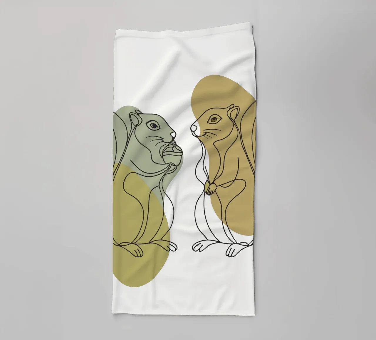 Two Squirrels towel by RELAXING TOUCH