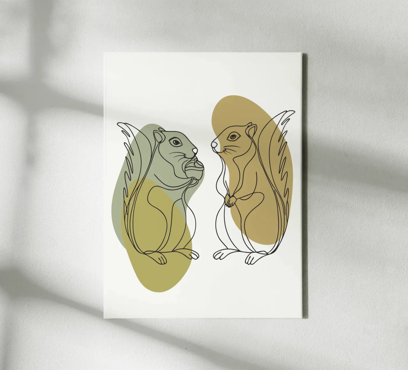 Twee eekhoorns canvas van RELAXING TOUCH