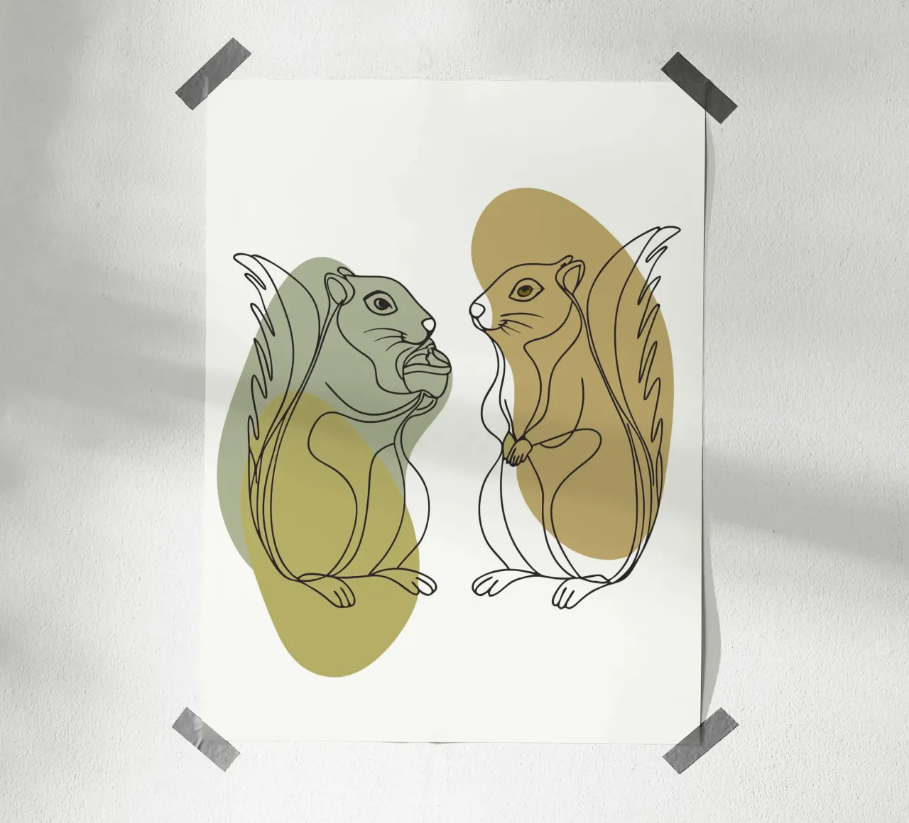 Two Squirrels poster by RELAXING TOUCH
