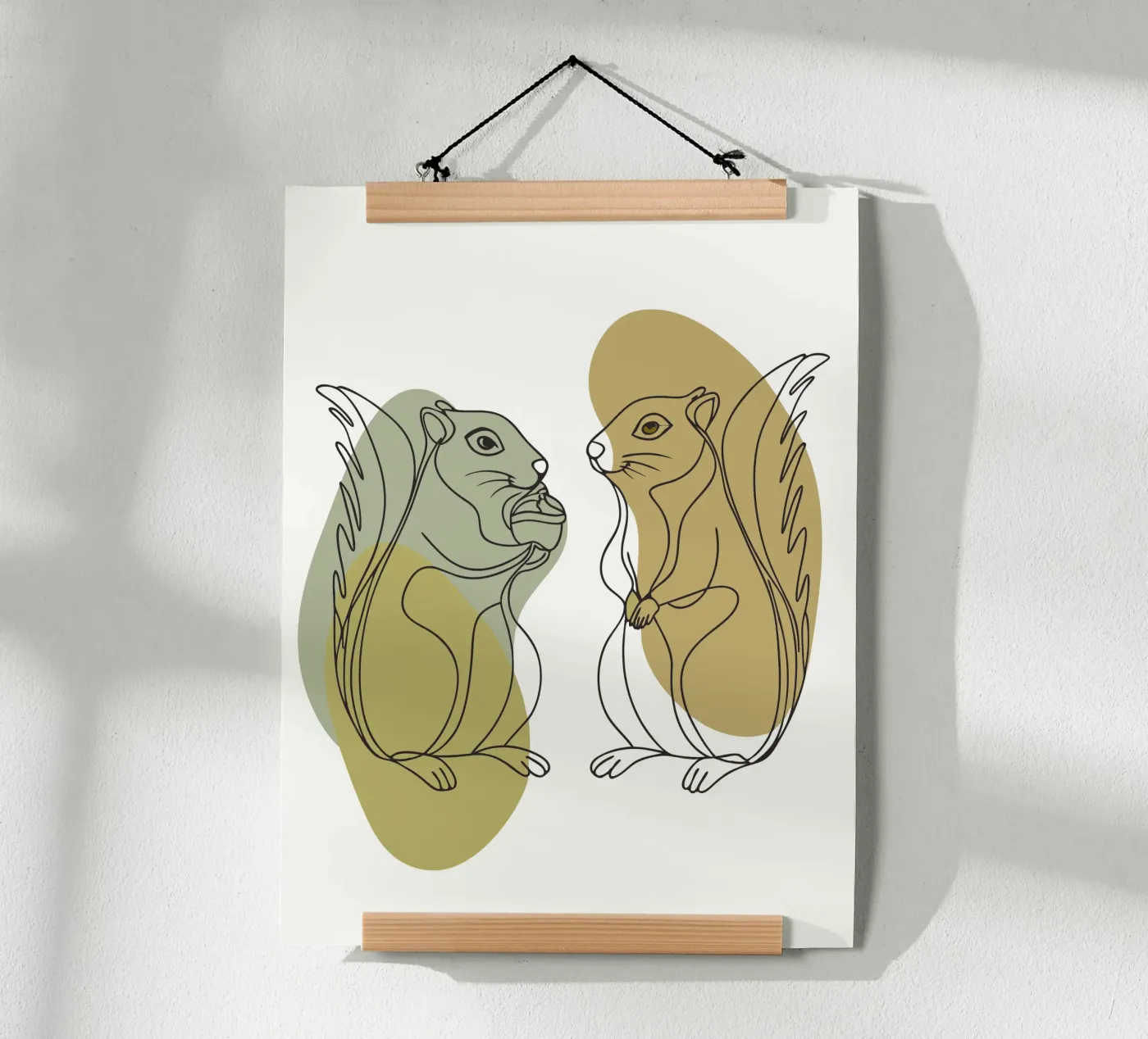 Two Squirrels poster by RELAXING TOUCH