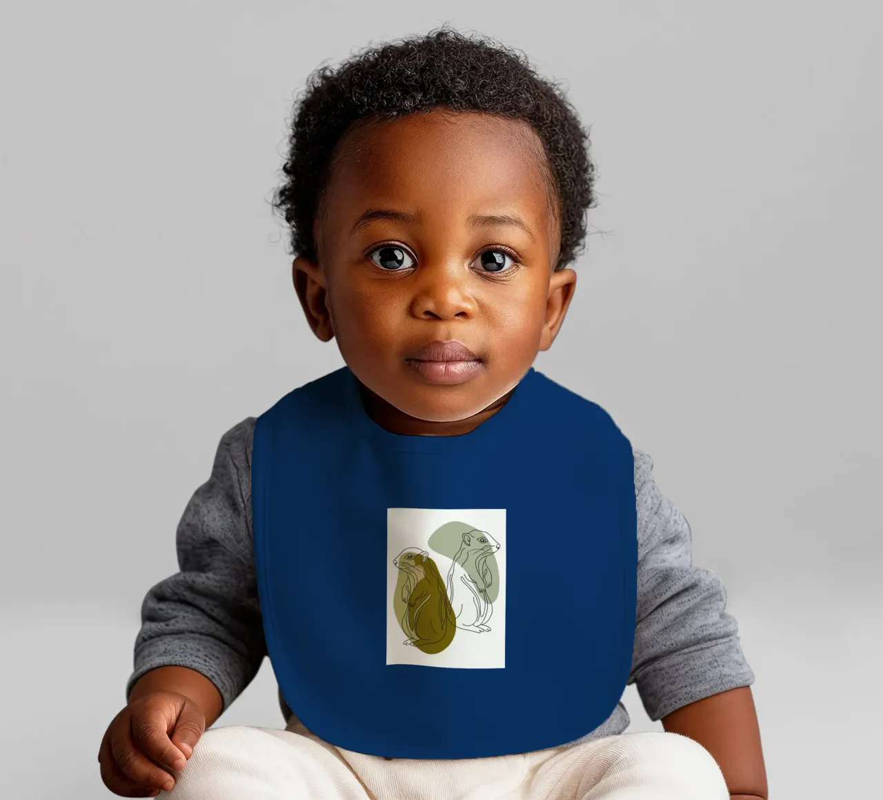 Twee eekhoorns baby slabbetje van RELAXING TOUCH