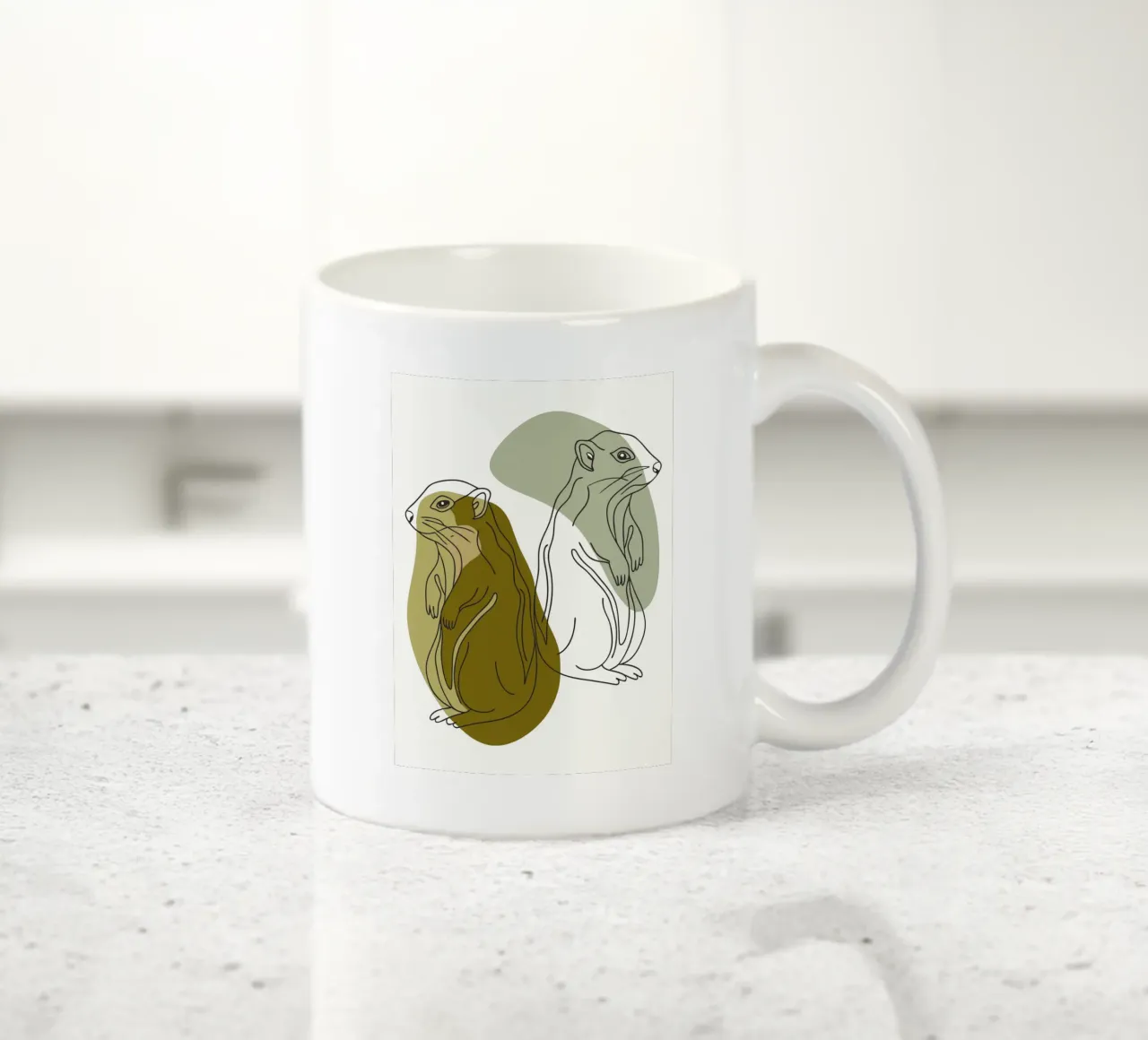 Two Squirrels ceramic mug by RELAXING TOUCH