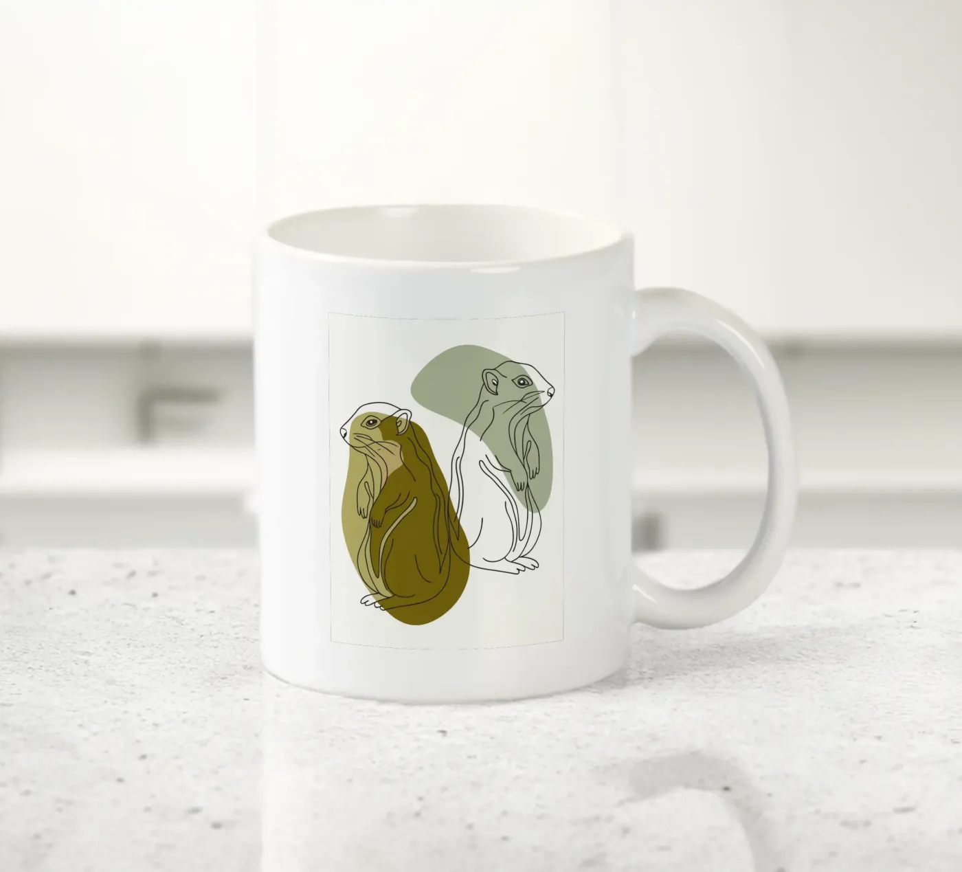 Two Squirrels ceramic mug by RELAXING TOUCH