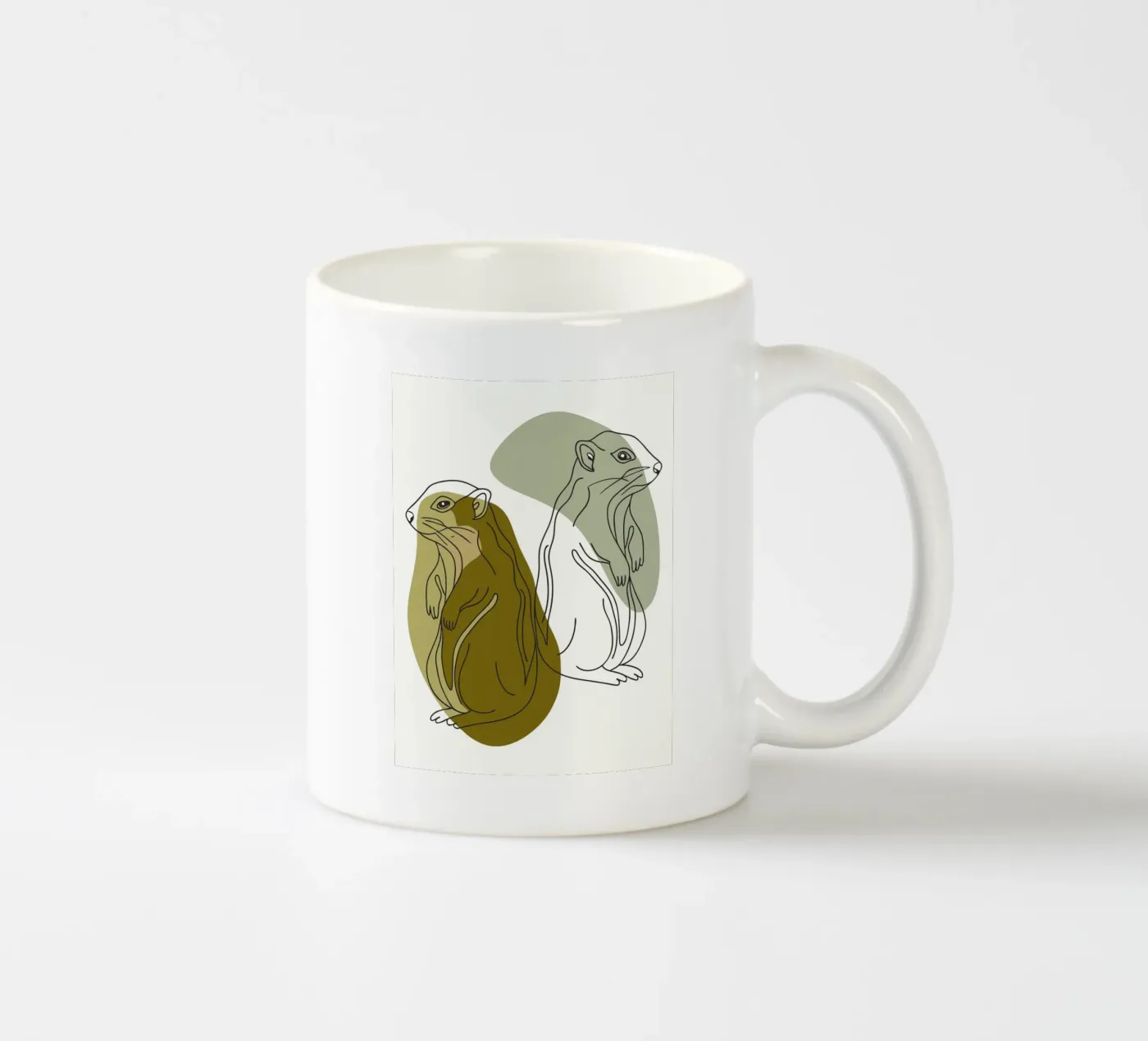 Two Squirrels ceramic mug by RELAXING TOUCH