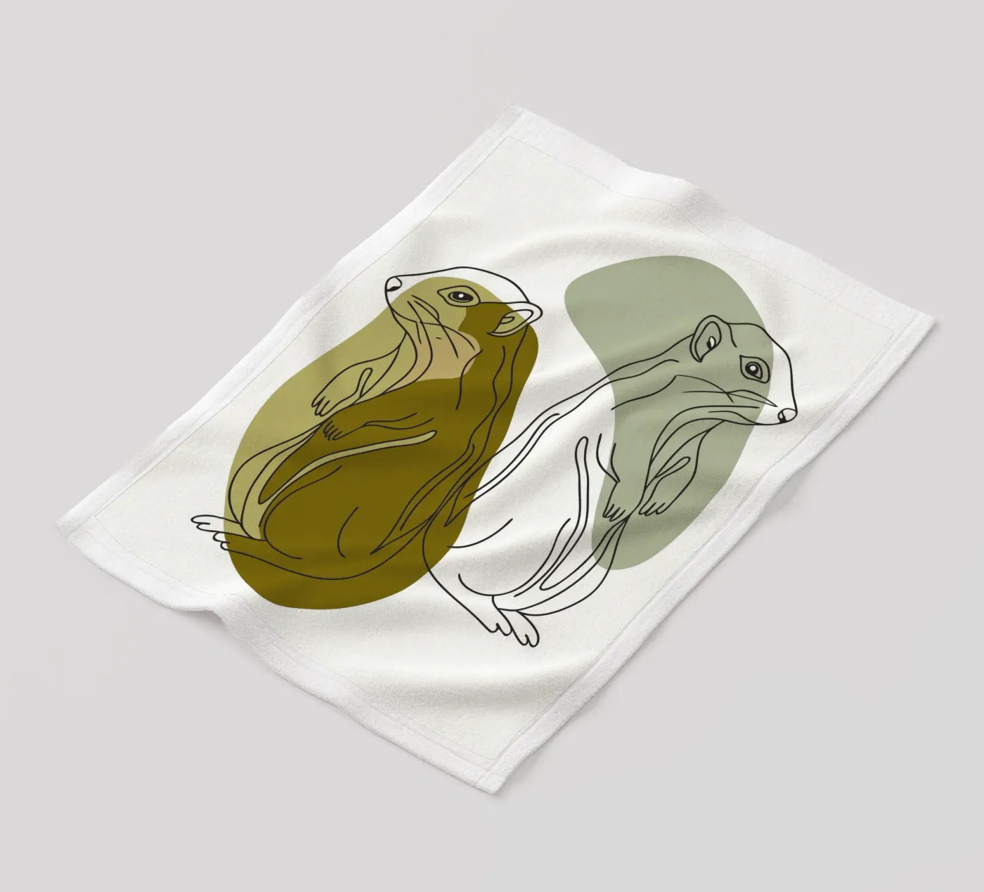 Twee eekhoorns fleecedeken van RELAXING TOUCH