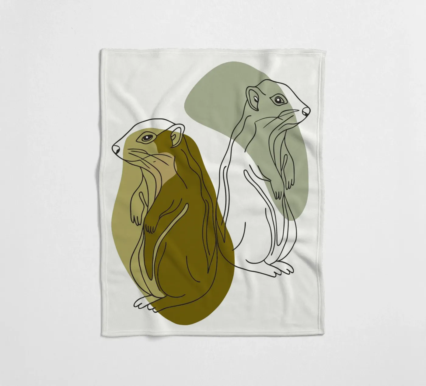 Two Squirrels Fleecedecke von RELAXING TOUCH