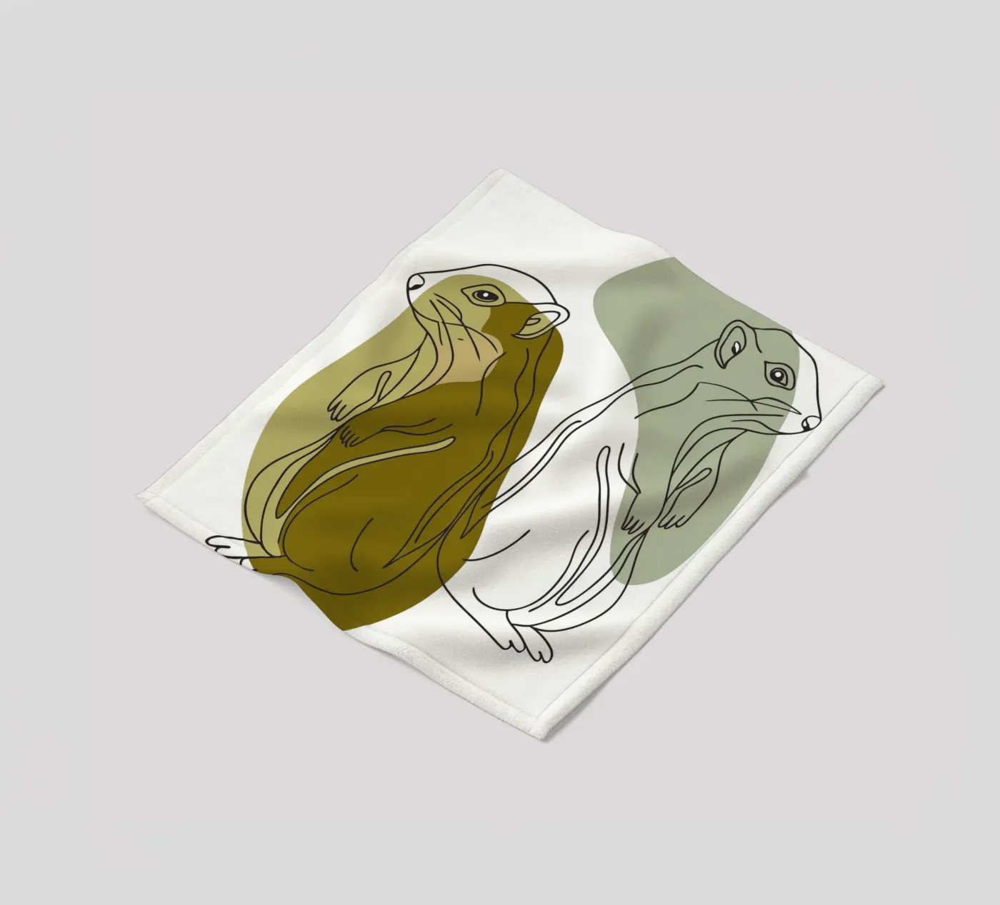 Two Squirrels Fleecedecke von RELAXING TOUCH