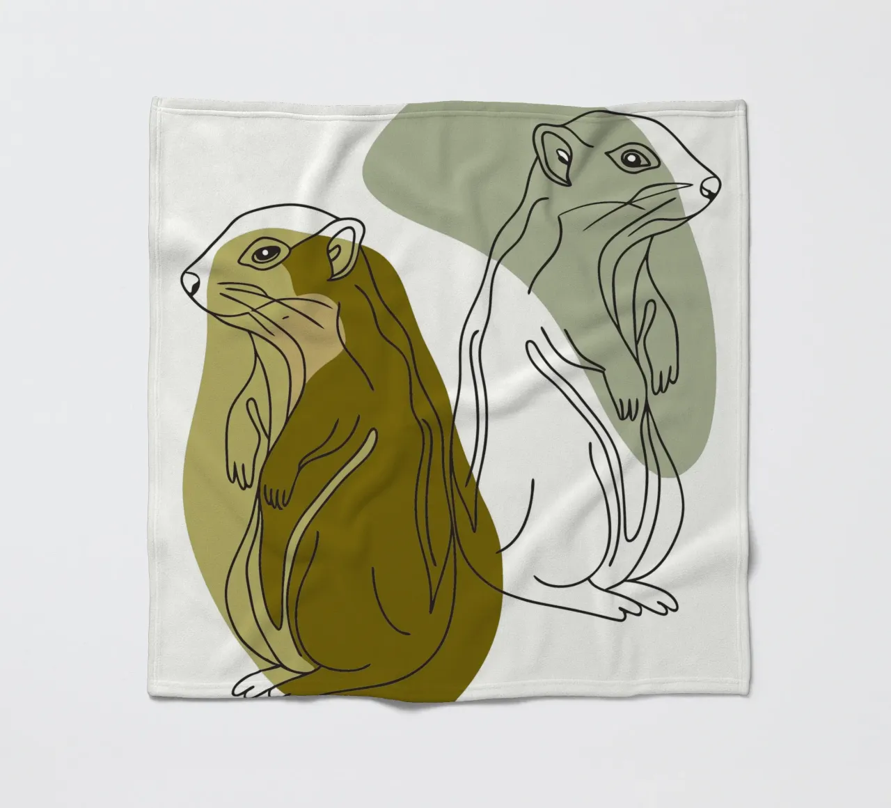 Two Squirrels Fleecedecke von RELAXING TOUCH