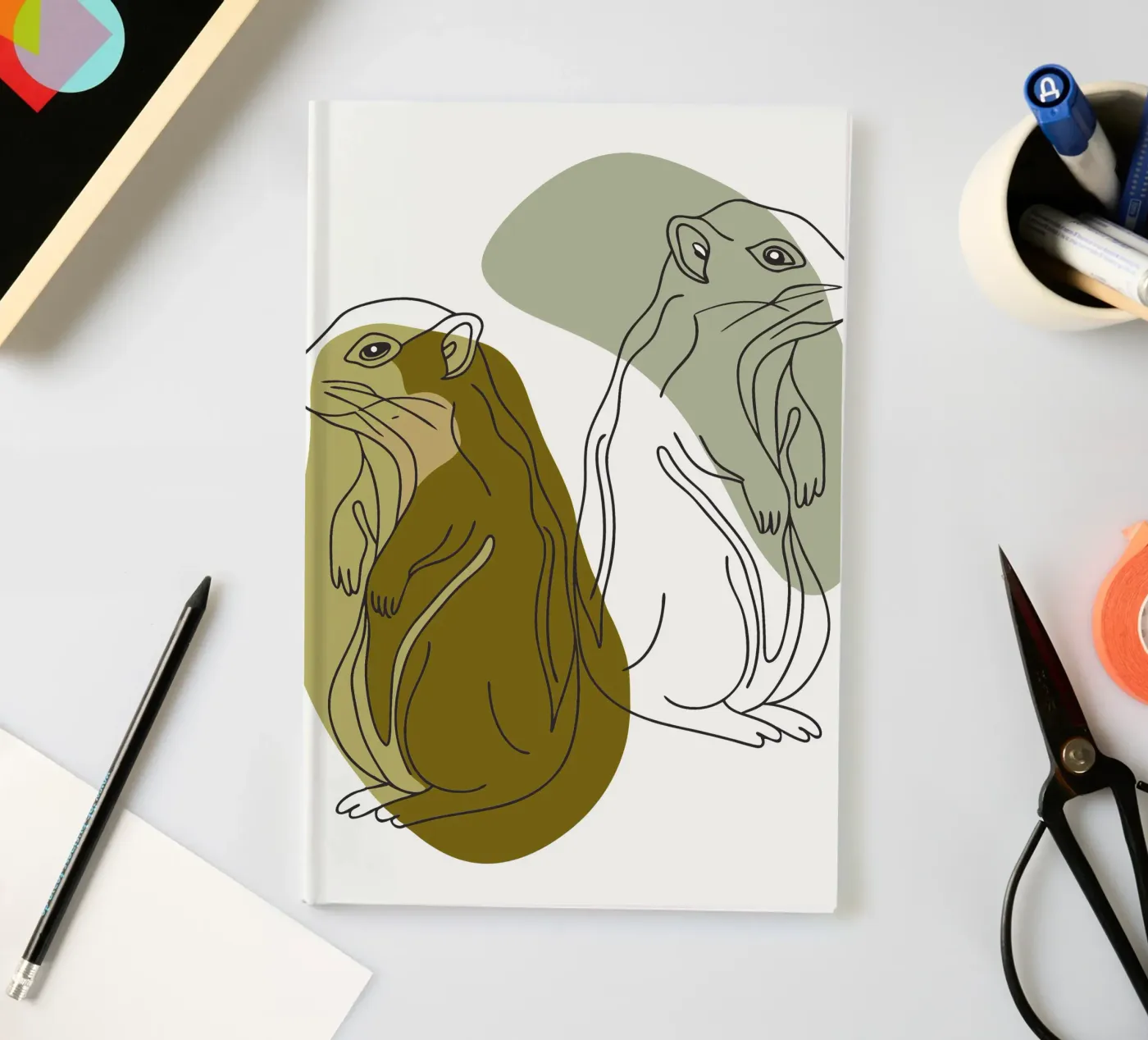 Two Squirrels notebook by RELAXING TOUCH