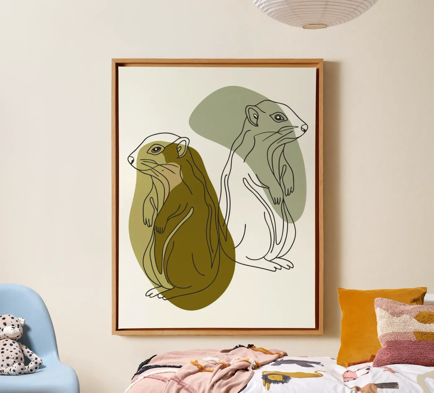 Two Squirrels canvas by RELAXING TOUCH