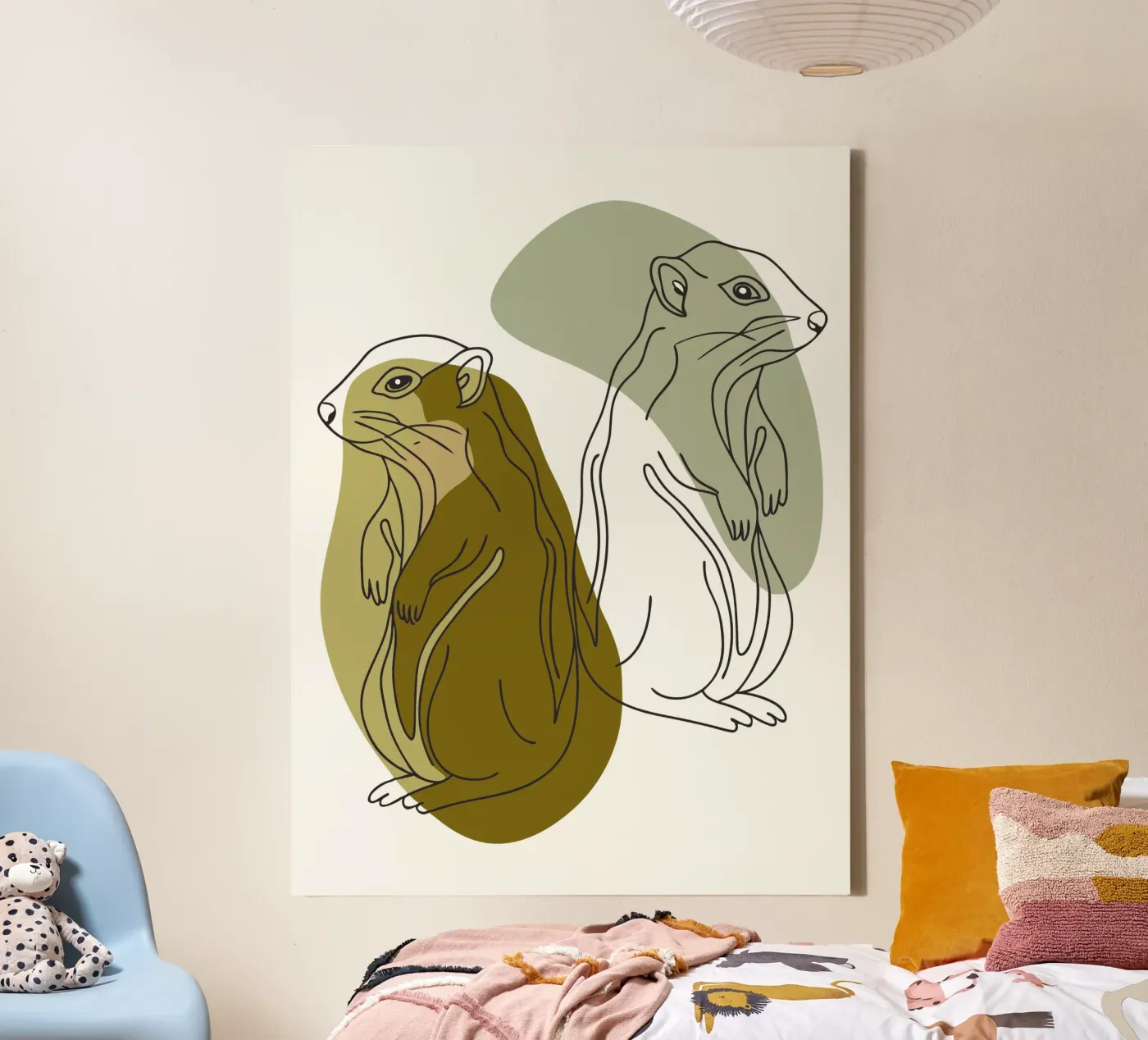 Two Squirrels canvas by RELAXING TOUCH