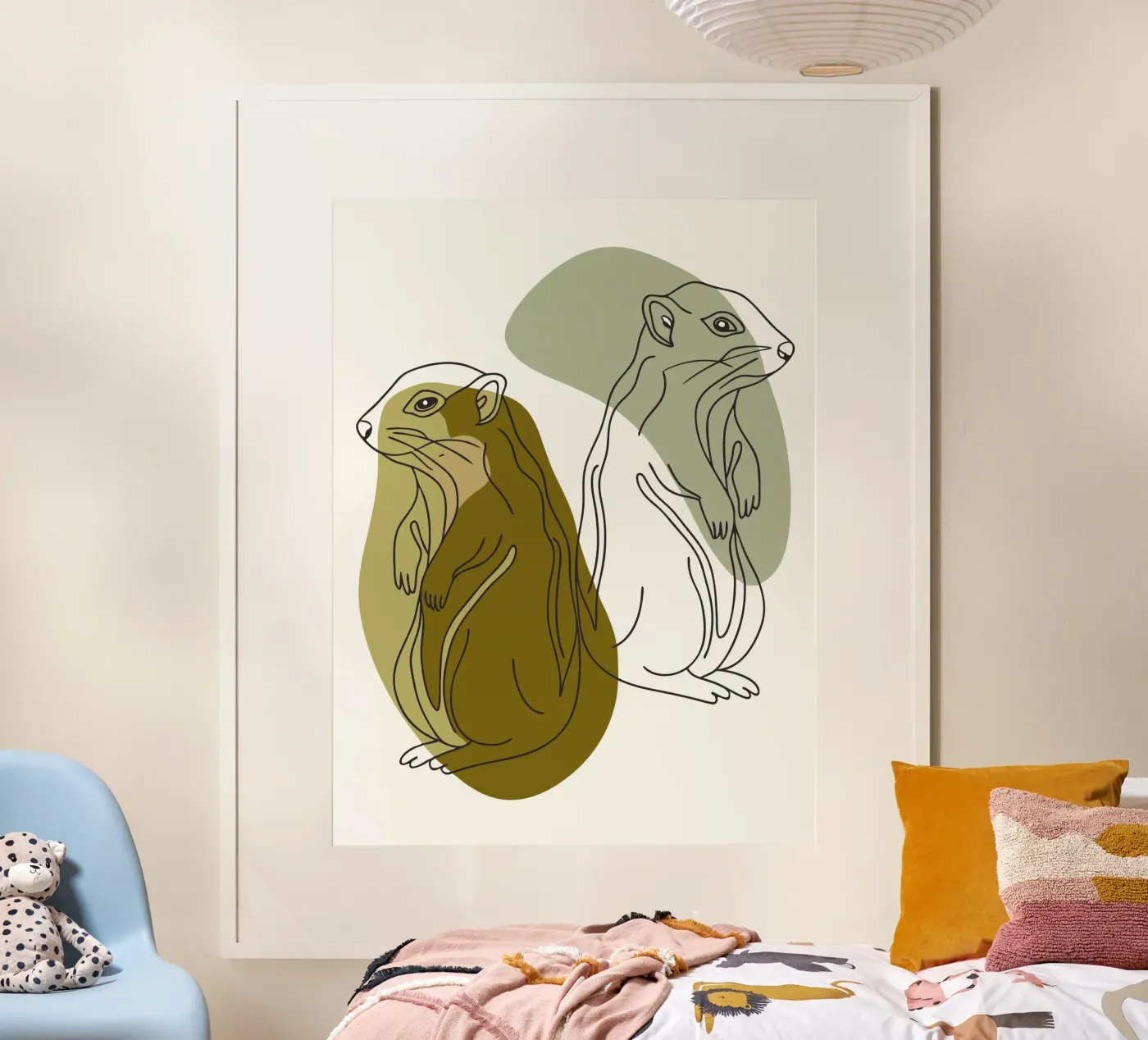 Twee eekhoorns poster van RELAXING TOUCH