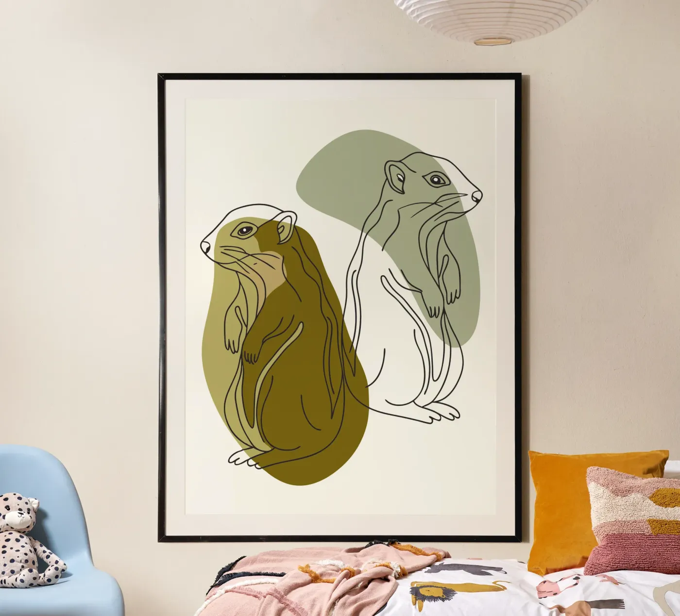 Two Squirrels poster van RELAXING TOUCH