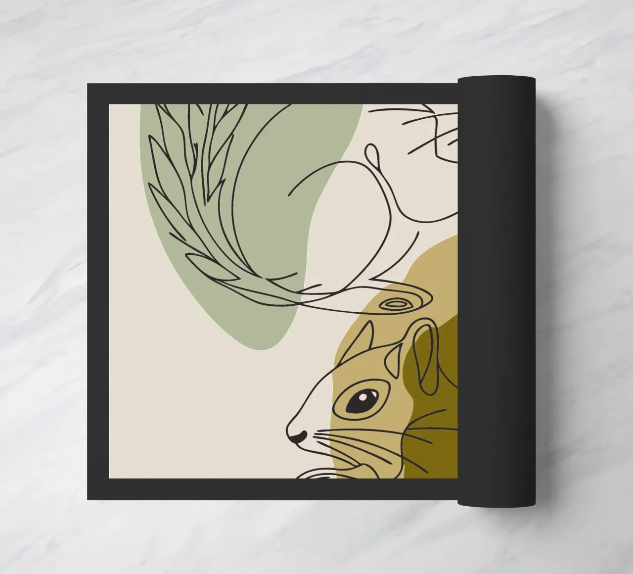 Two Squirrels doormat by RELAXING TOUCH