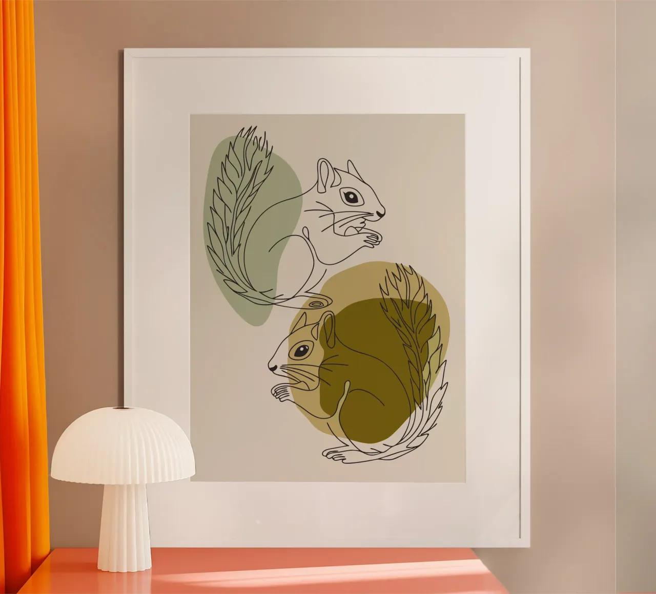 Two Squirrels poster by RELAXING TOUCH