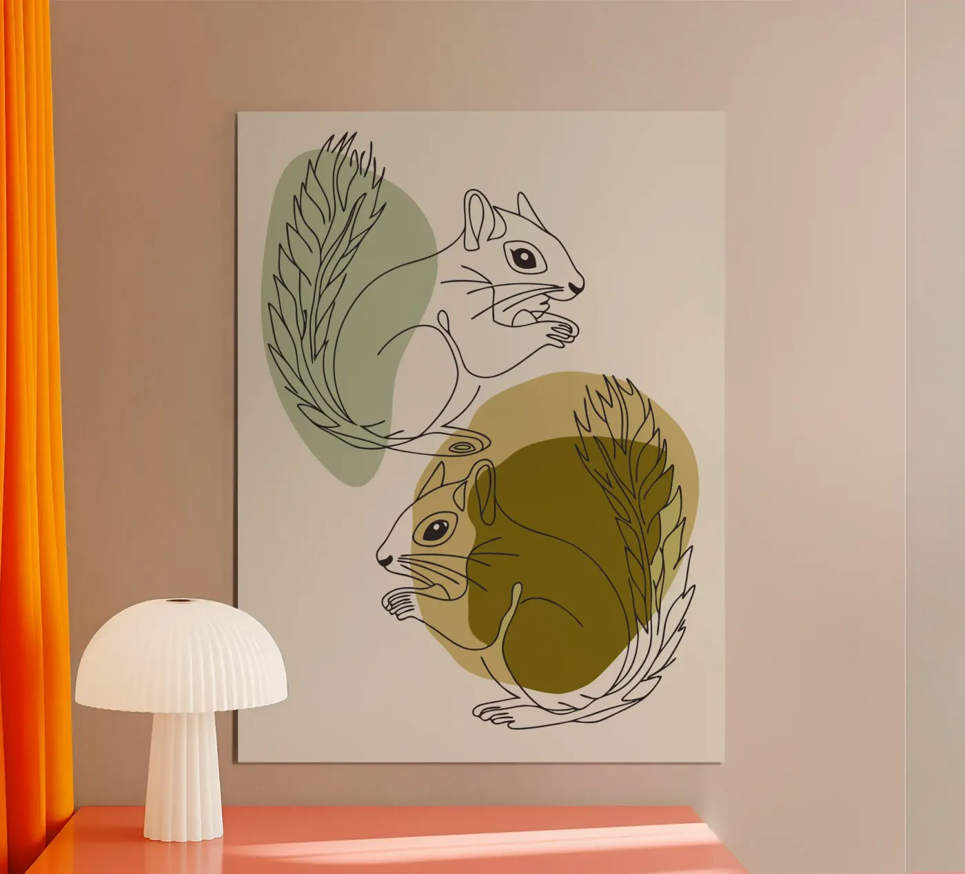 Two Squirrels poster by RELAXING TOUCH