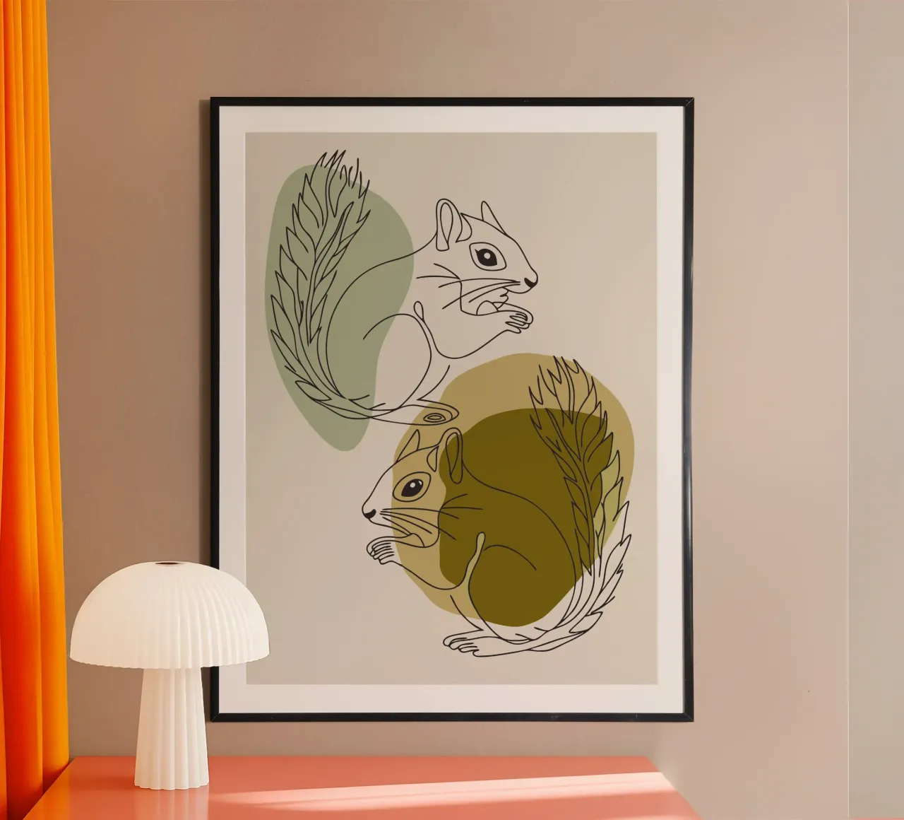 Two Squirrels poster by RELAXING TOUCH