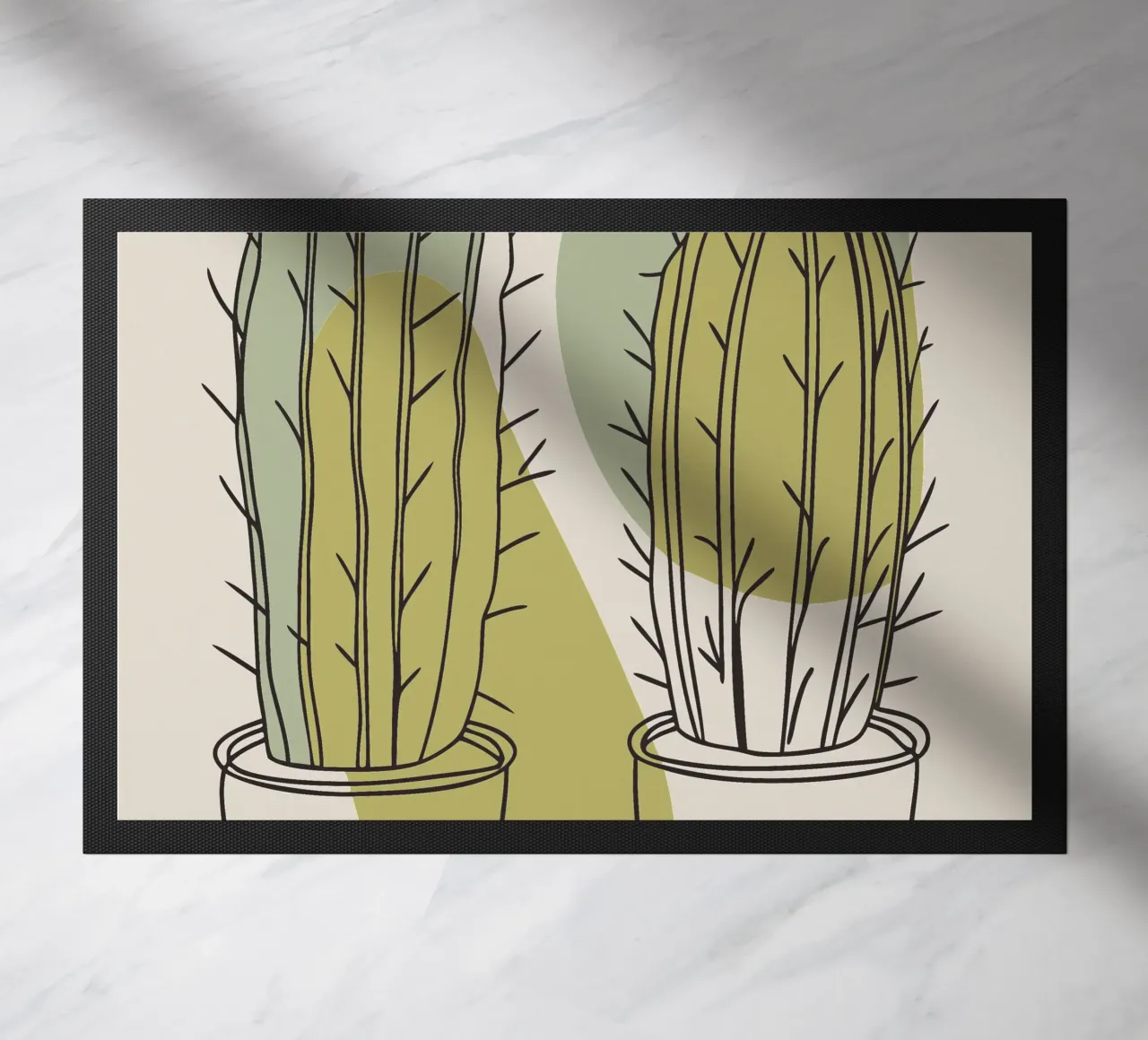Two Cacti doormat by RELAXING TOUCH
