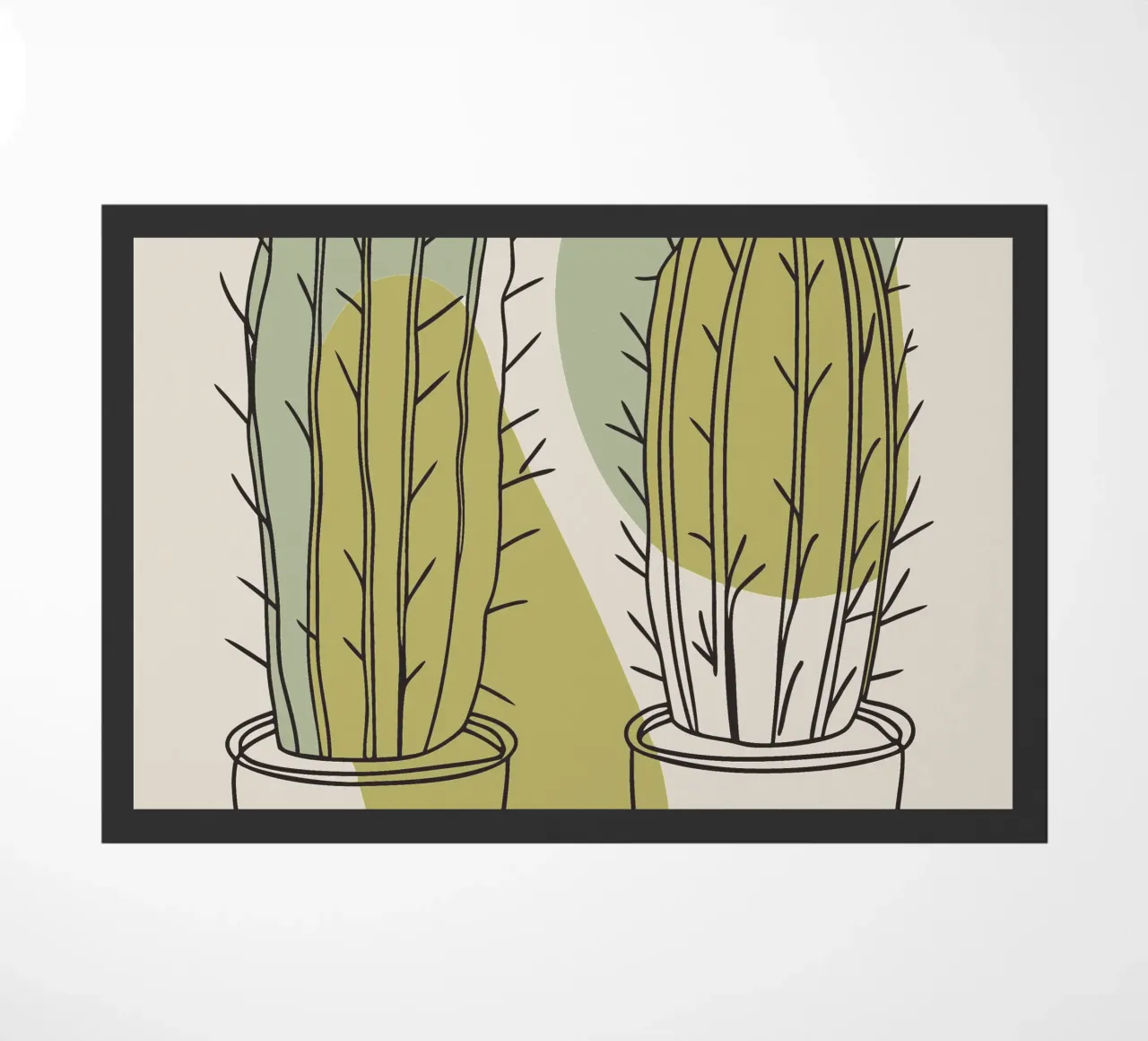 Two Cacti doormat by RELAXING TOUCH
