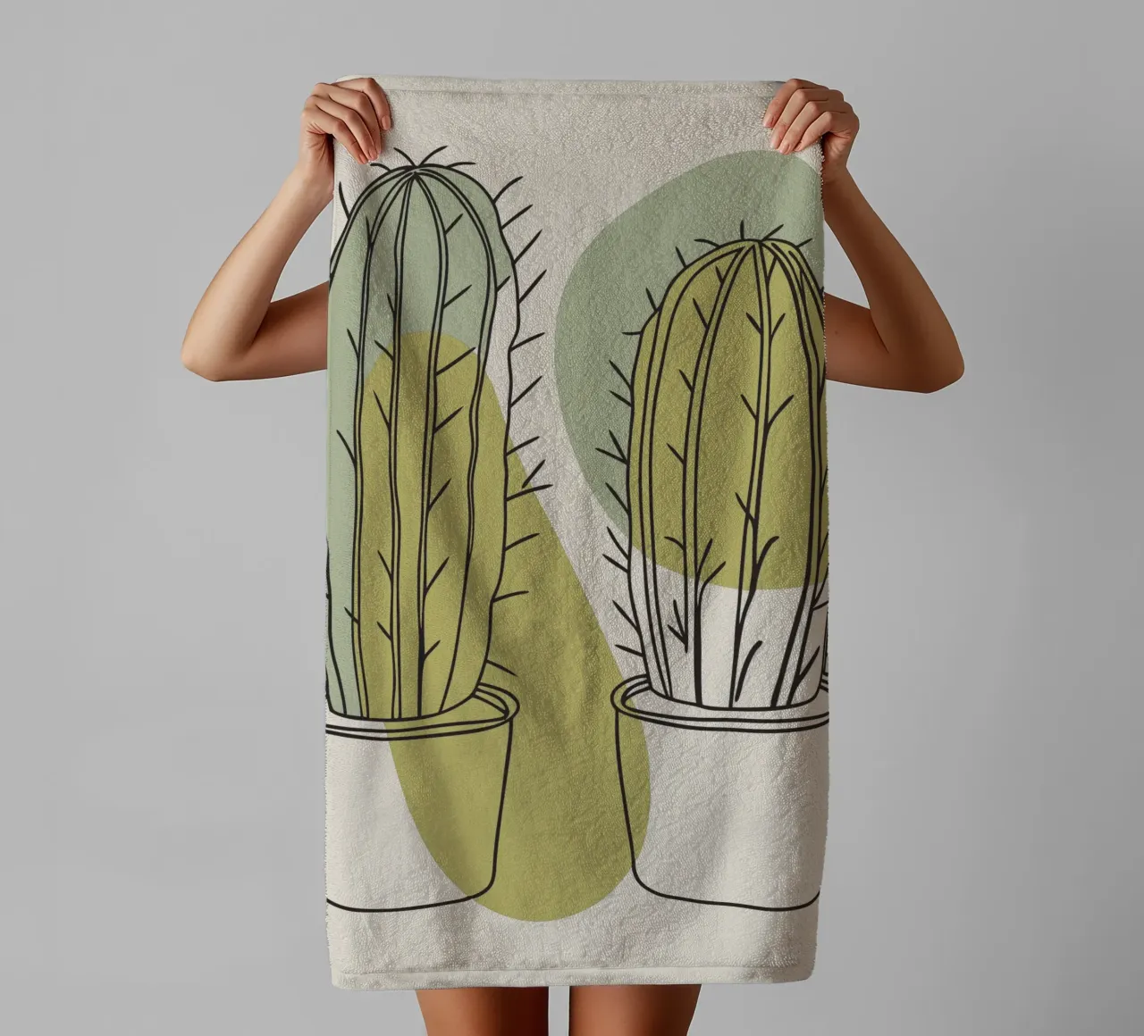 Due cactus asciugamano da bagno da RELAXING TOUCH