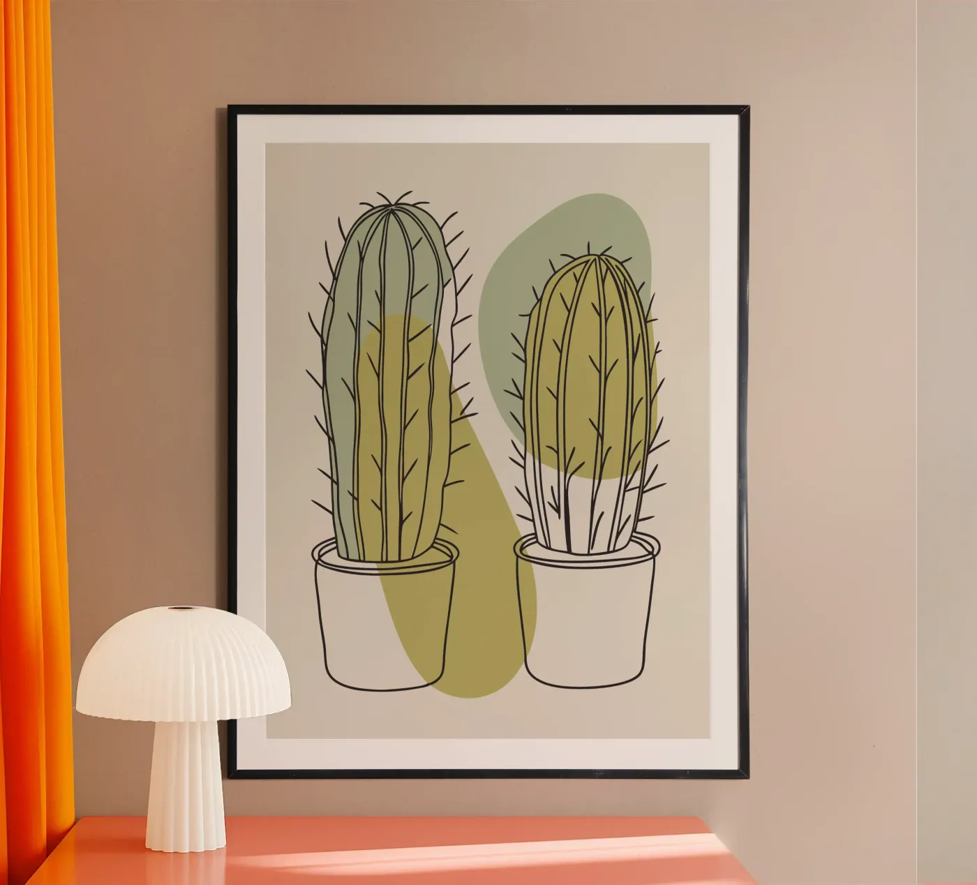 Two Cacti poster by RELAXING TOUCH