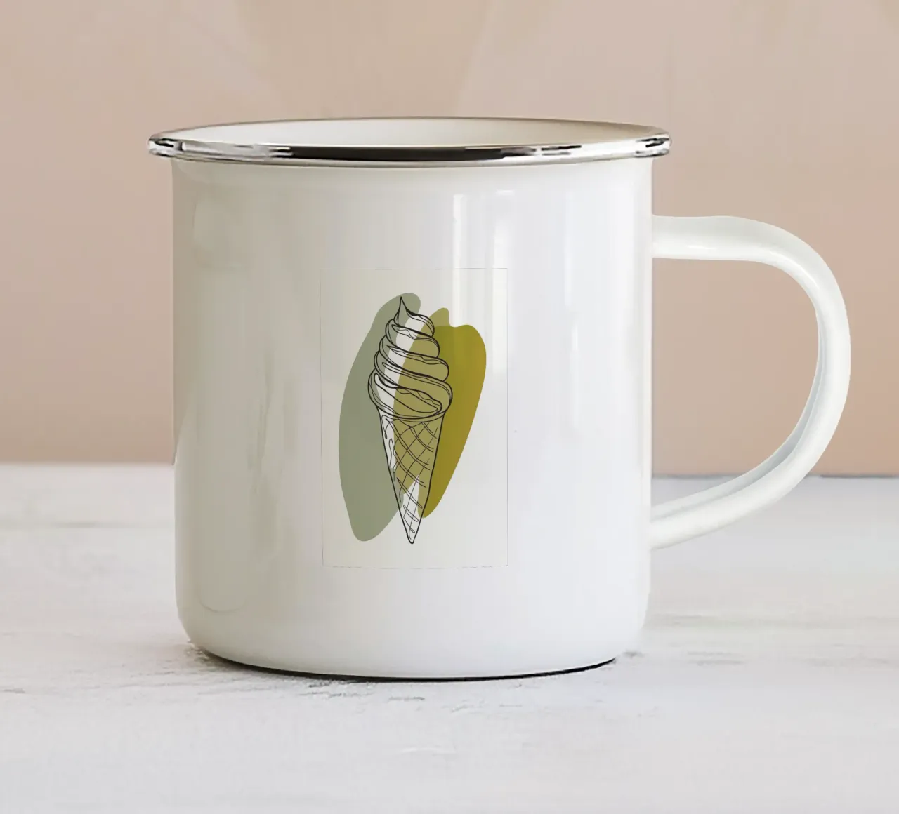 Gelato minimalista tazza in smalto da RELAXING TOUCH