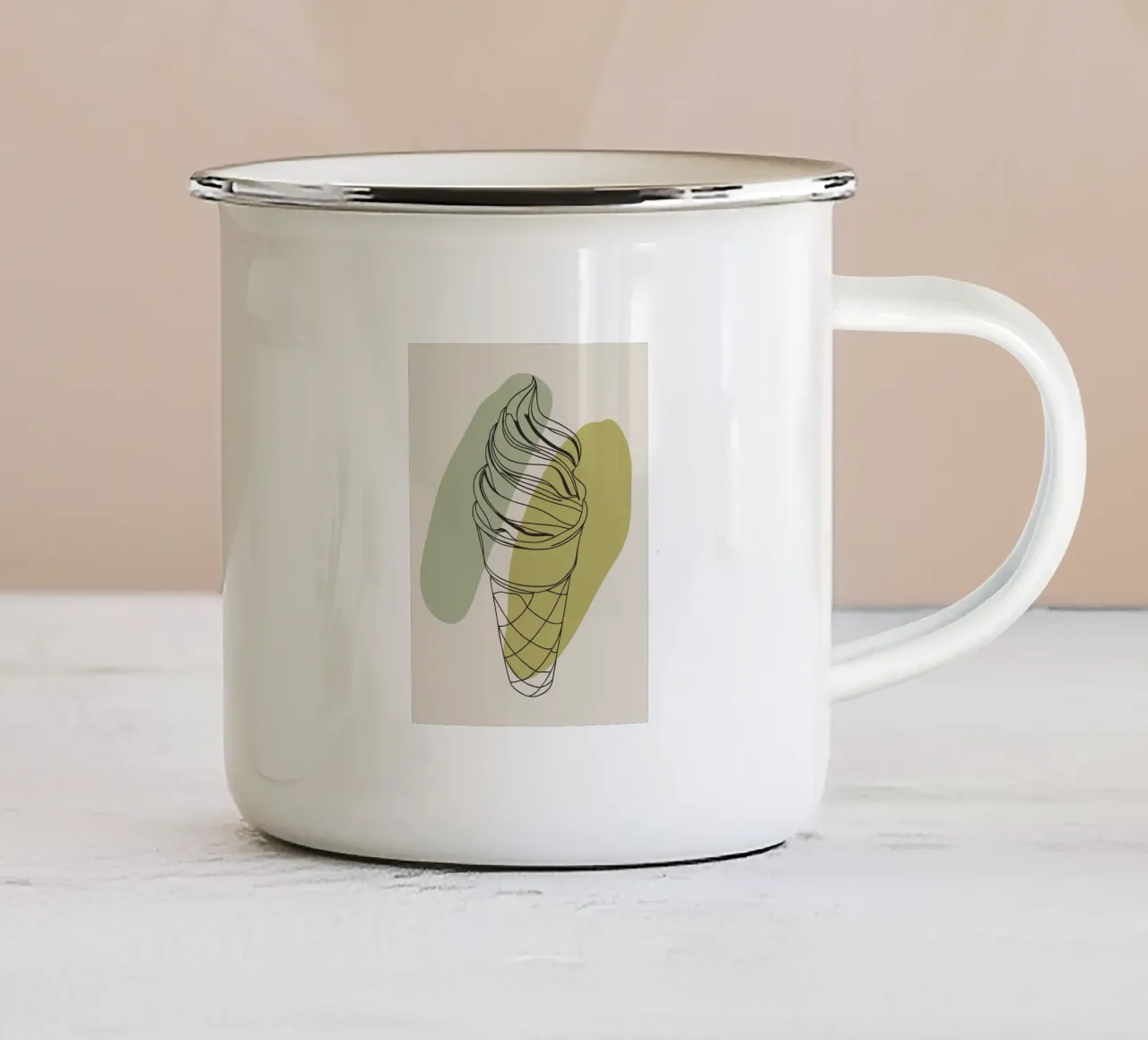 Gelato minimalista tazza in smalto da RELAXING TOUCH