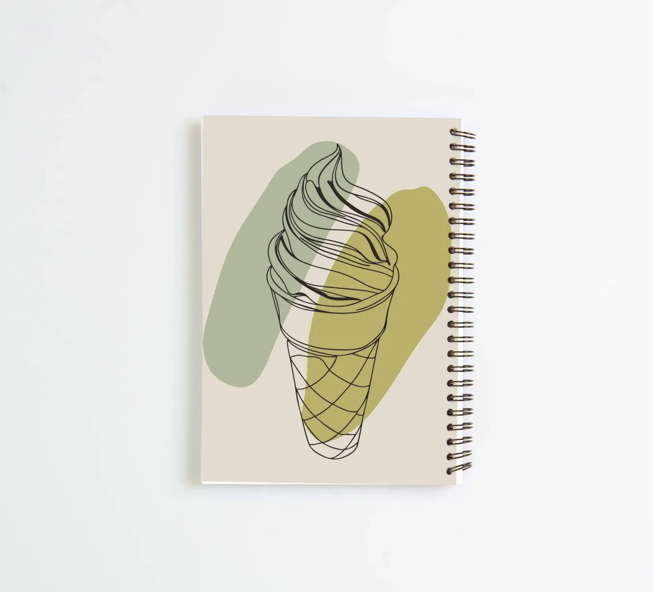 Minimalist ice cream spiral notebook by RELAXING TOUCH