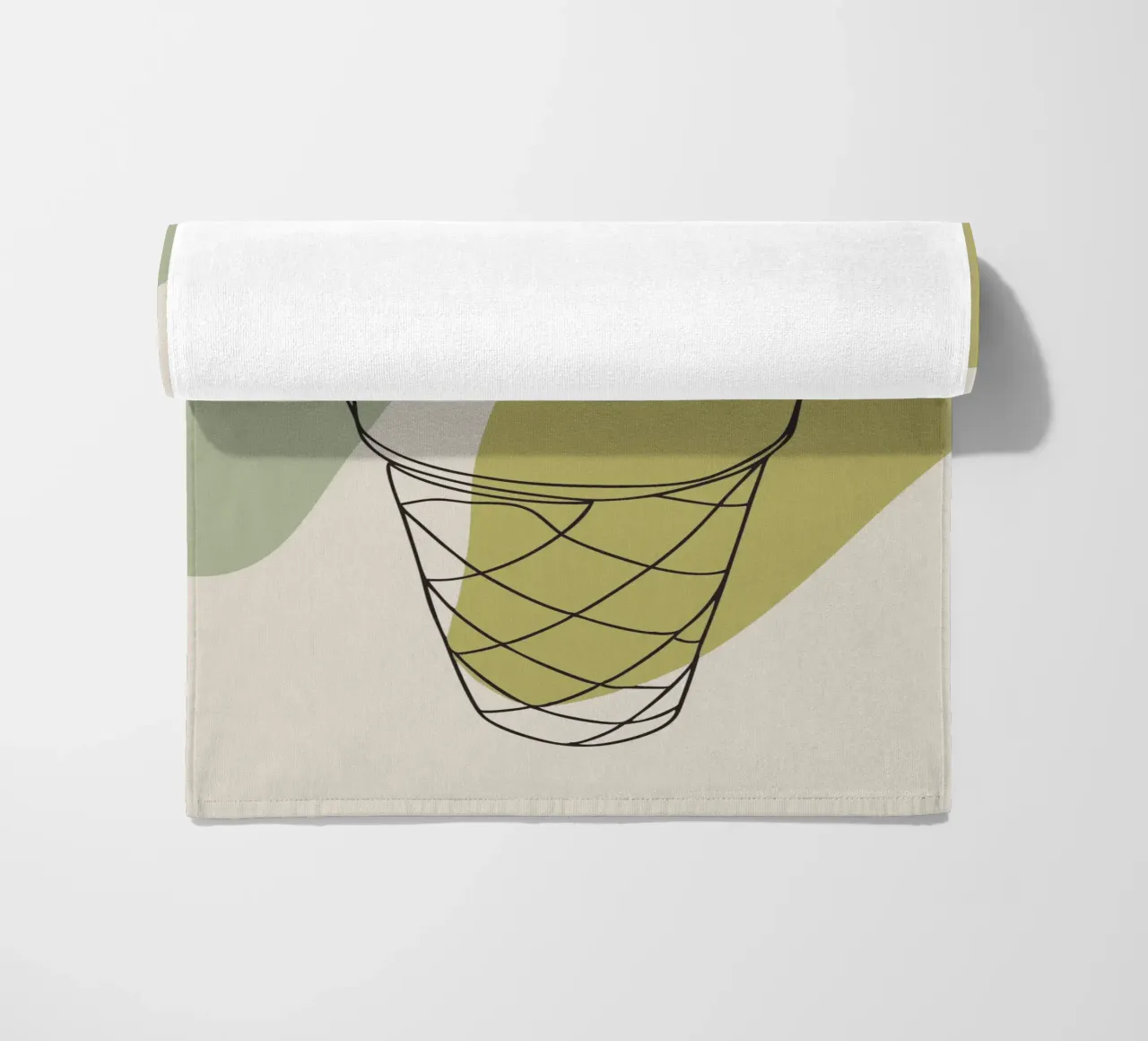 Minimalist ice cream beach towel by RELAXING TOUCH